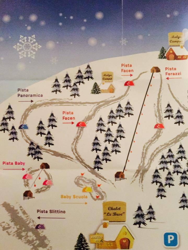 Monte Avena trail map