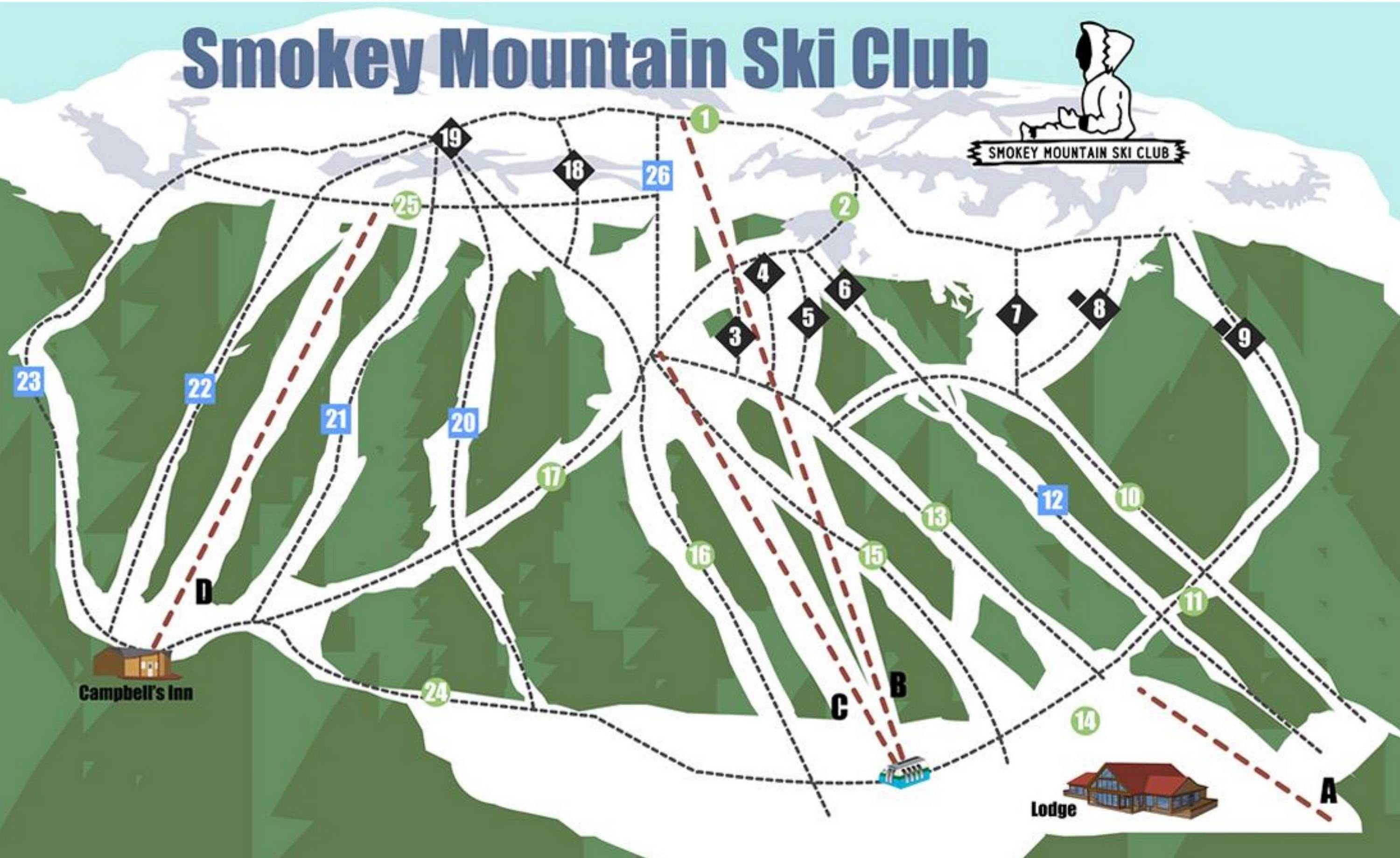 Smokey Mountain trail map