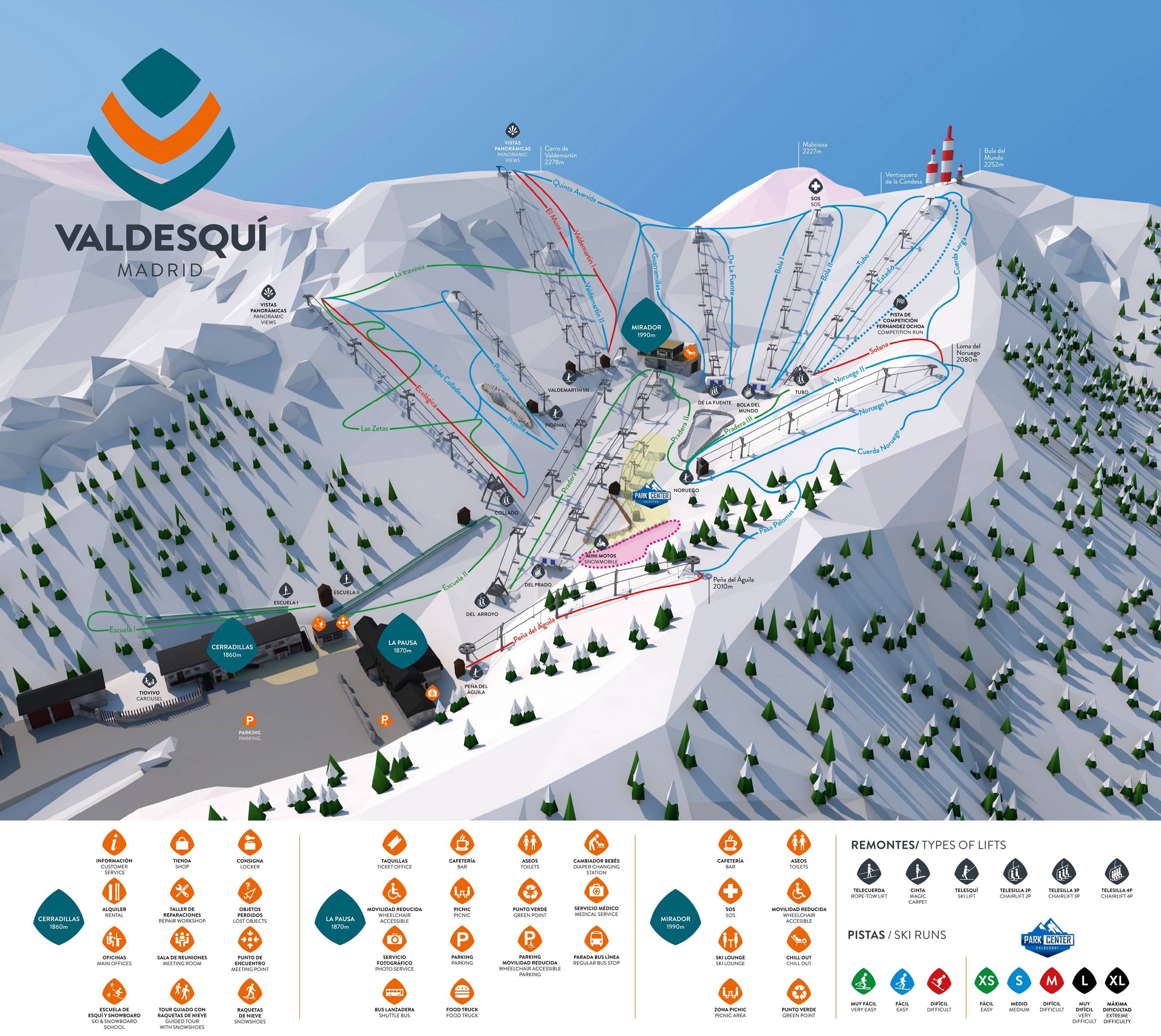 Valdesquí trail map