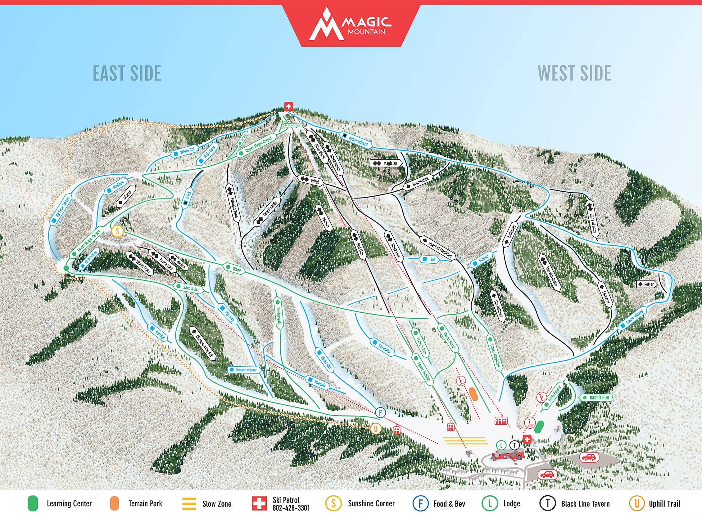 Magic Mountain trail map