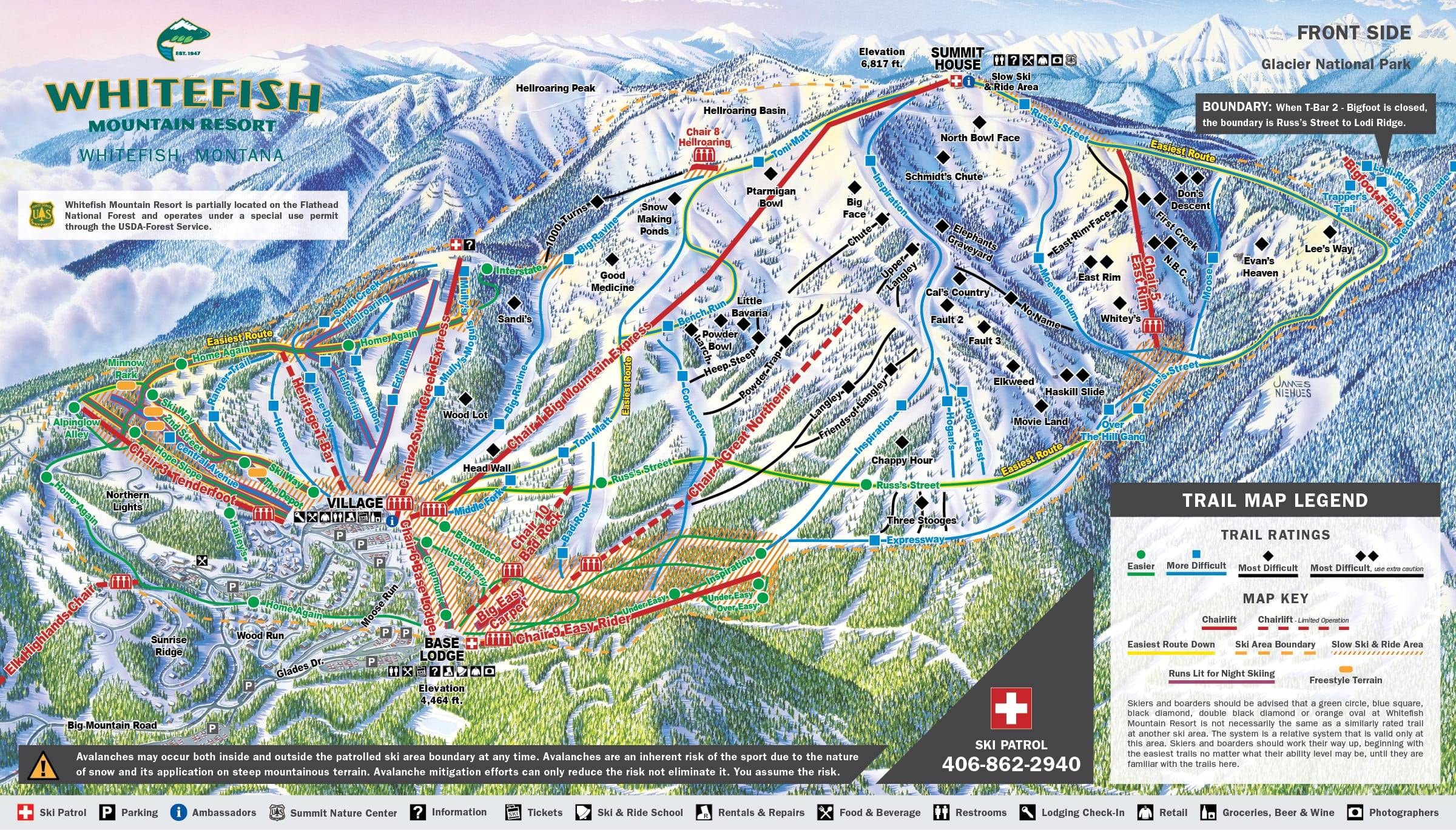 Whitefish Mountain Resort trail map
