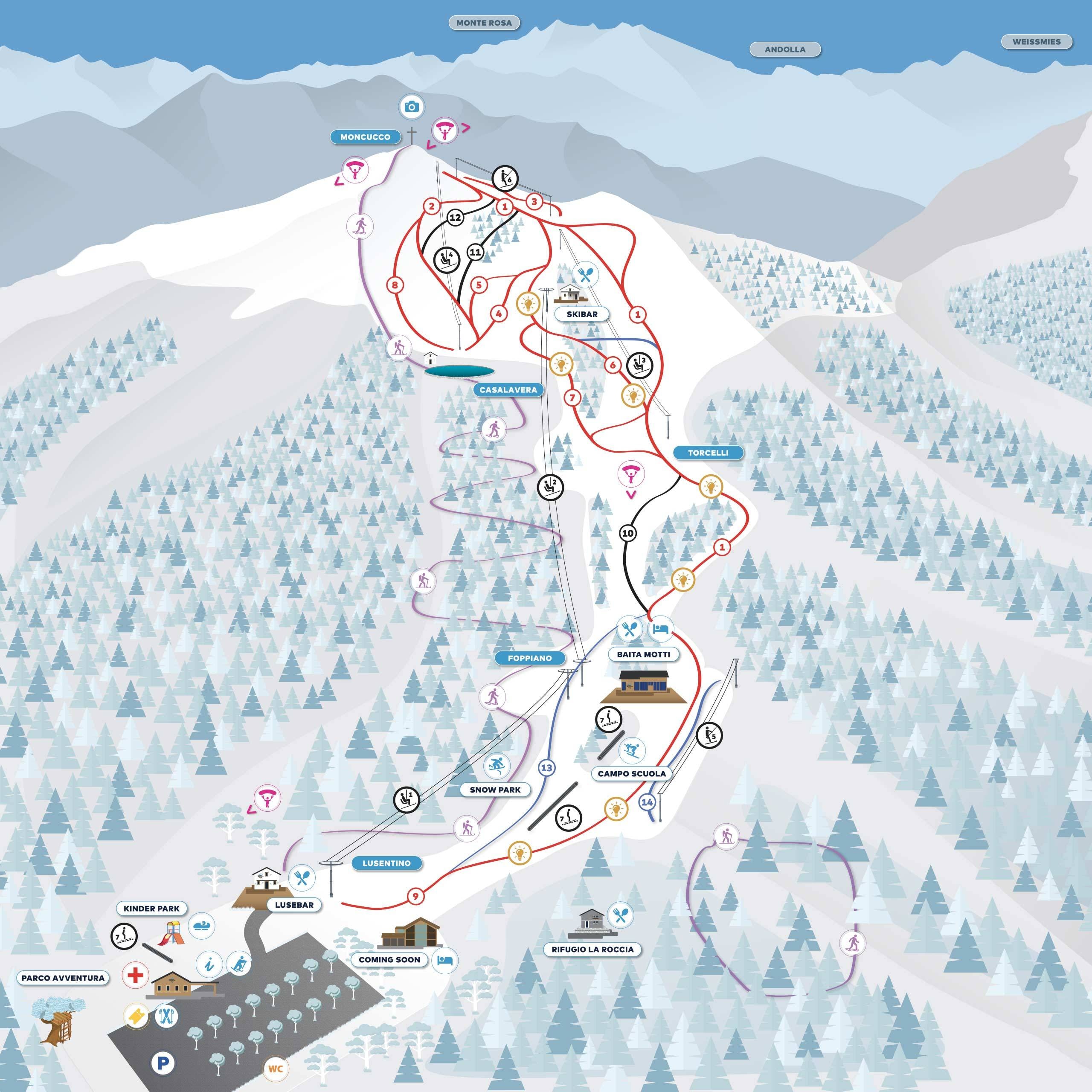 Domobianca trail map