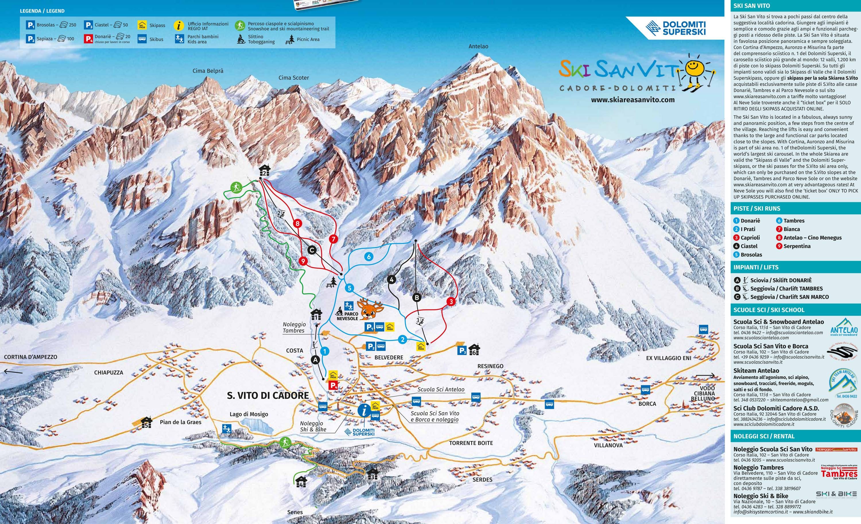 San Vito di Cadore trail map