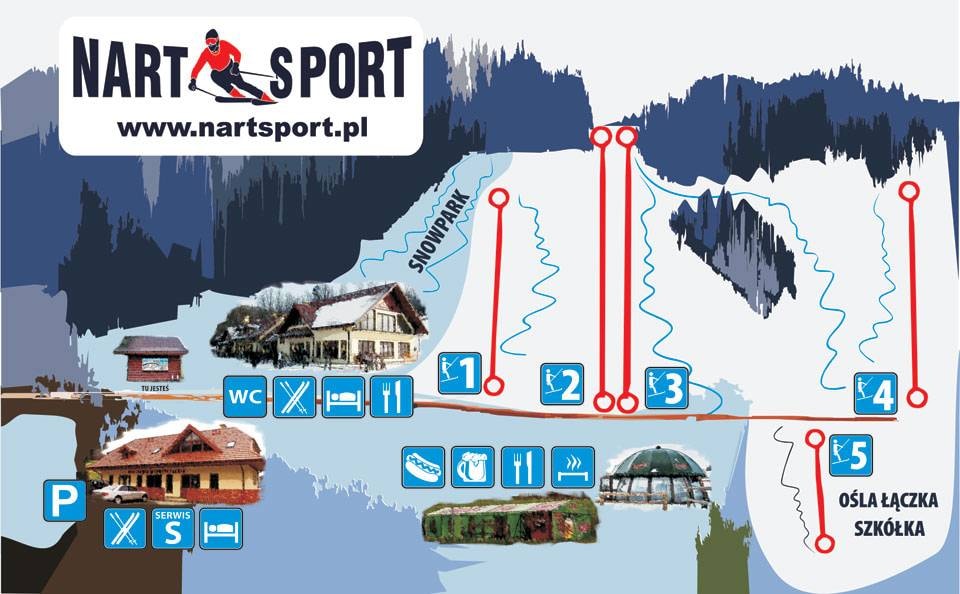 Rąblów trail map