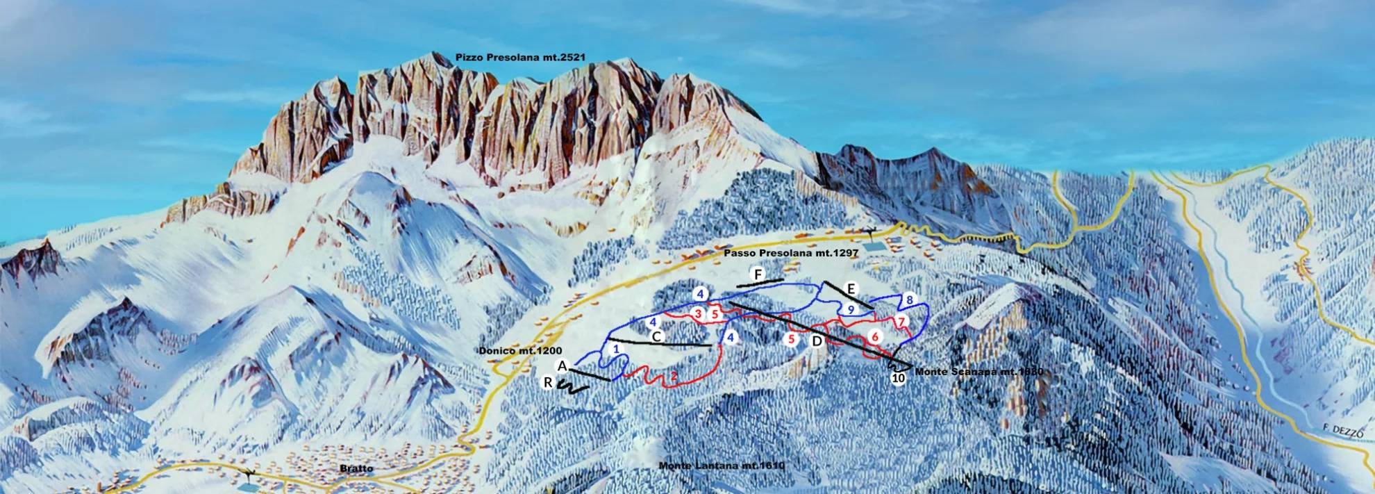 Presolana trail map