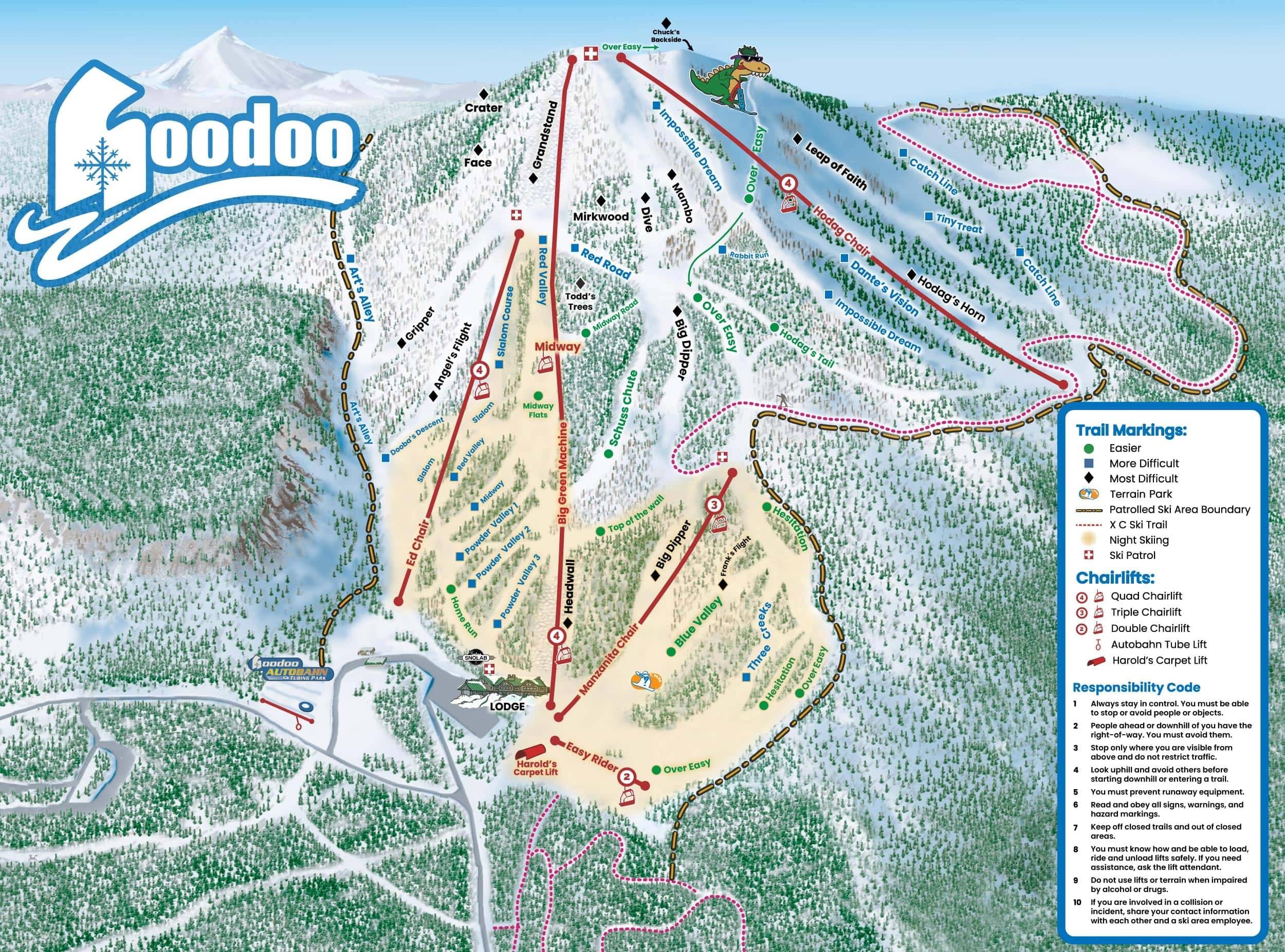 Hoodoo Ski Area trail map