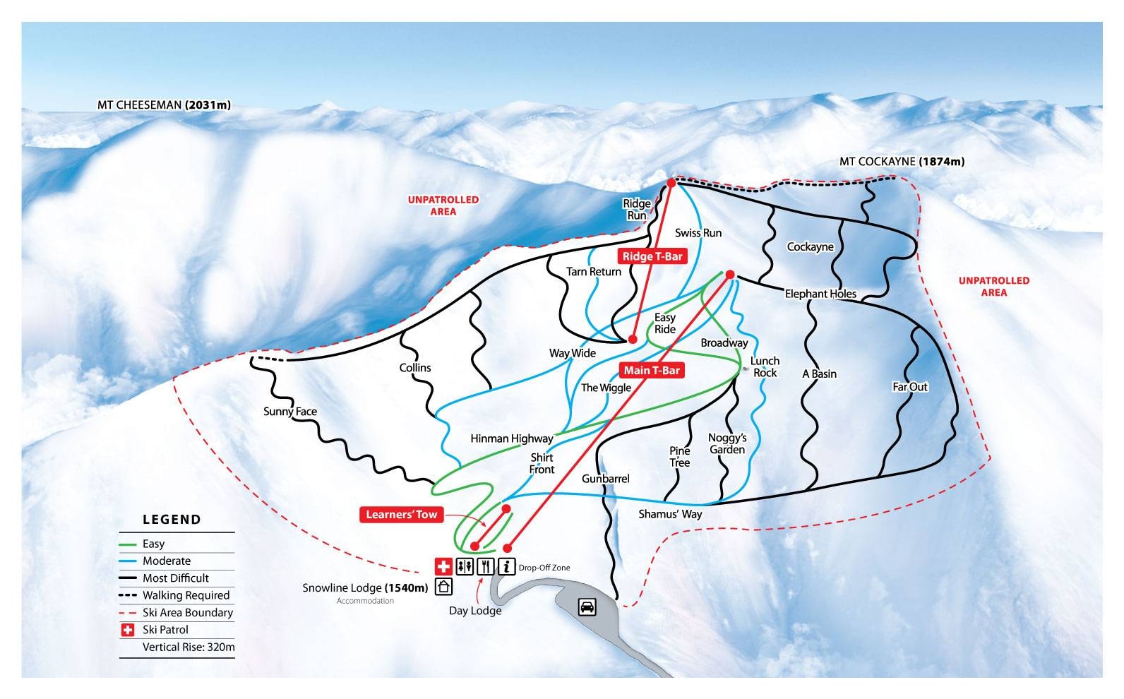 Mount Cheeseman trail map