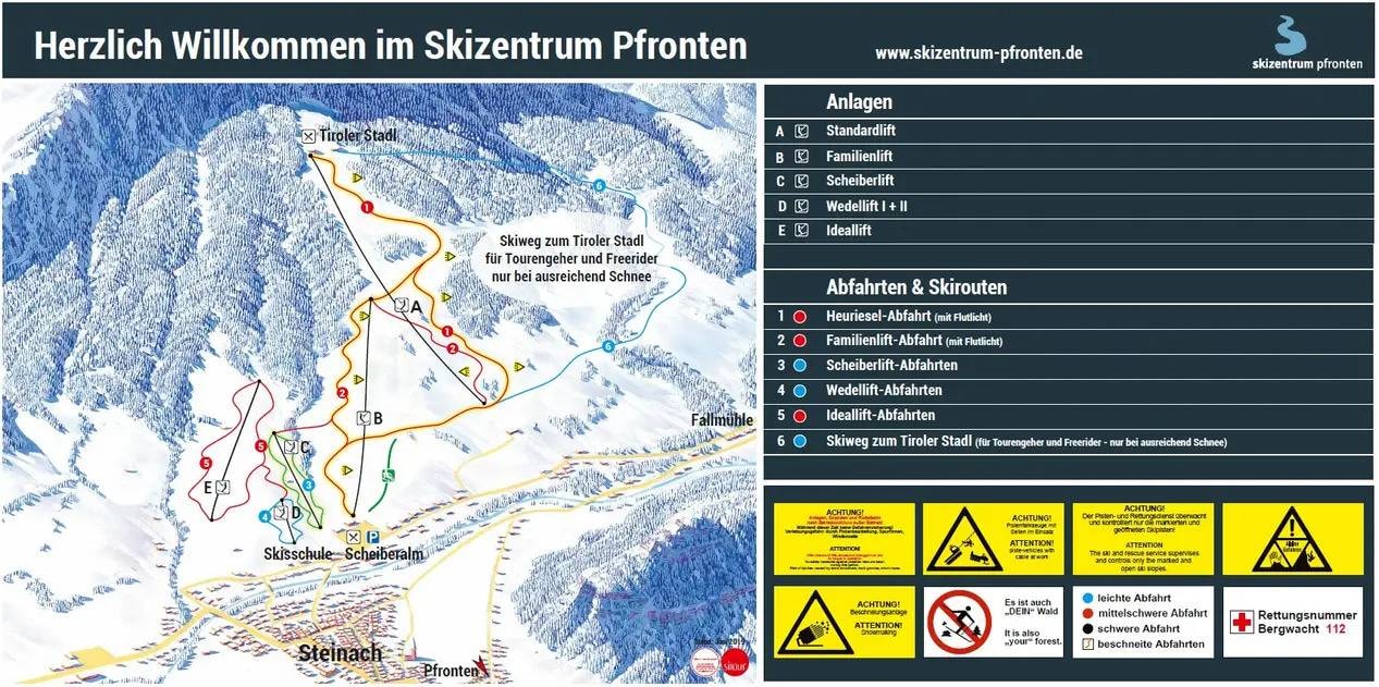 Skizentrum Pfronten trail map