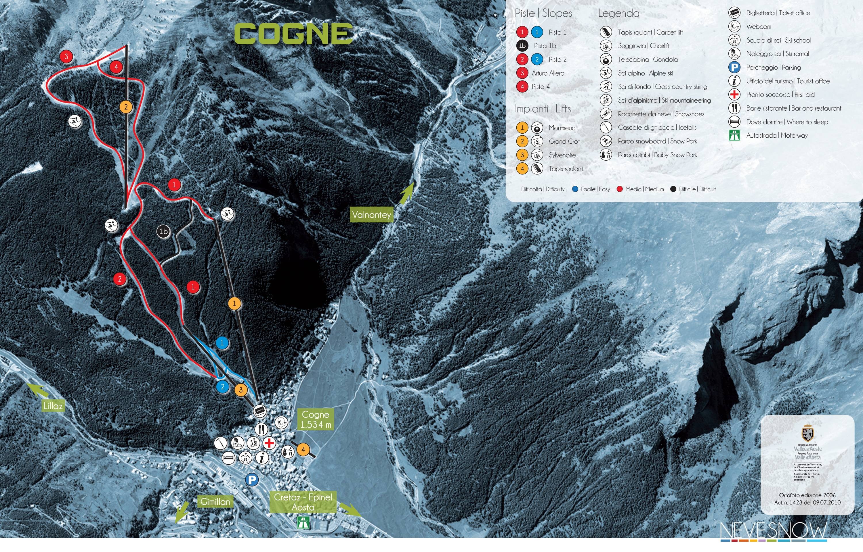 Cogne – Gran Paradiso trail map