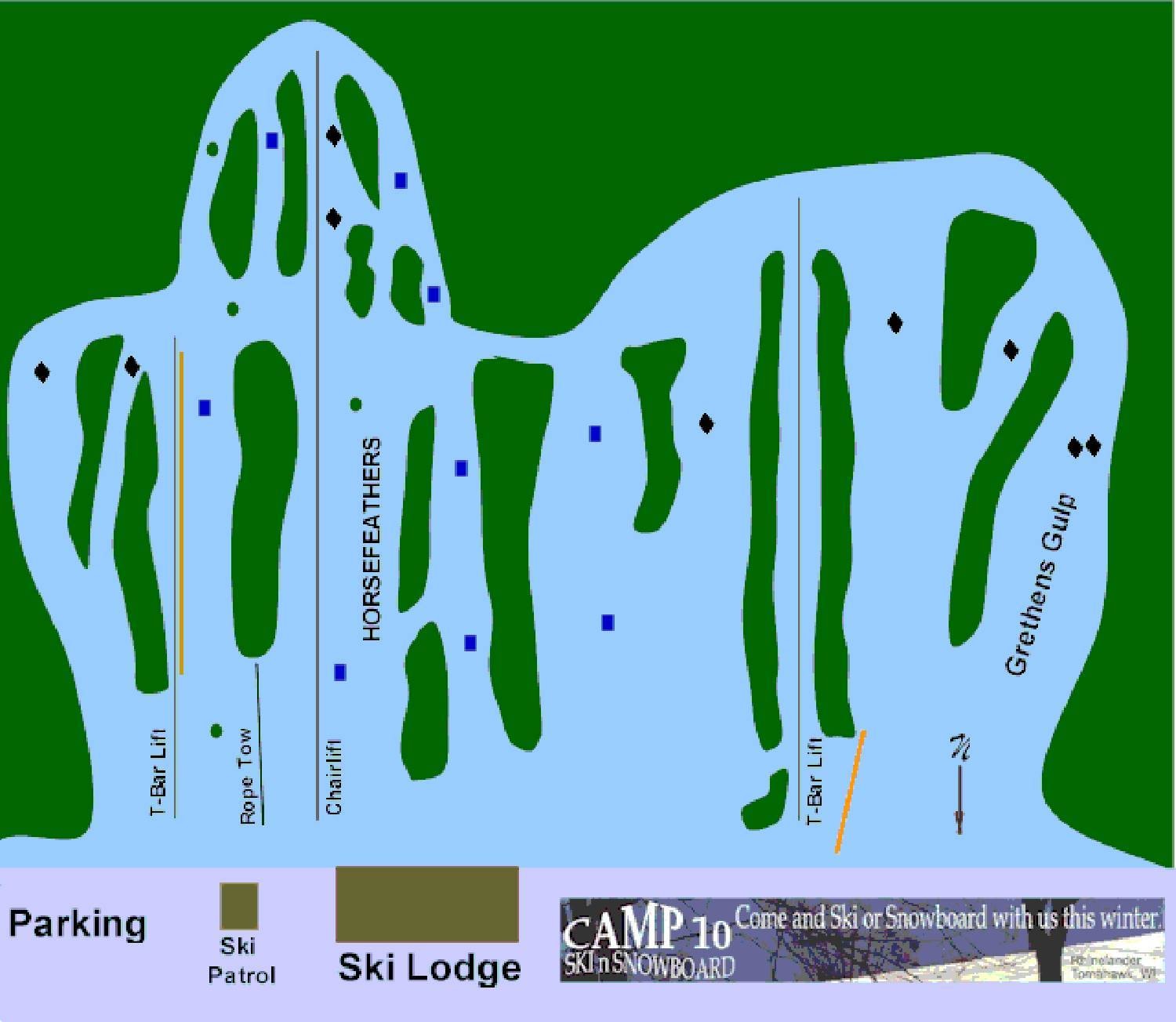 Camp 10 trail map
