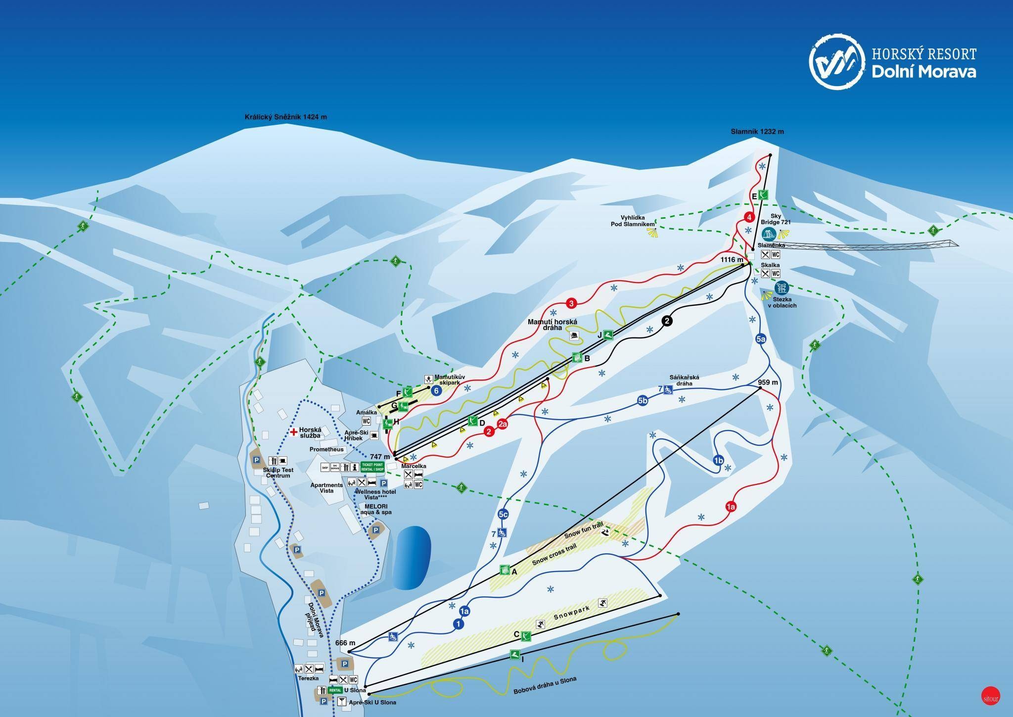 Dolní Morava – Králický Sněžník trail map