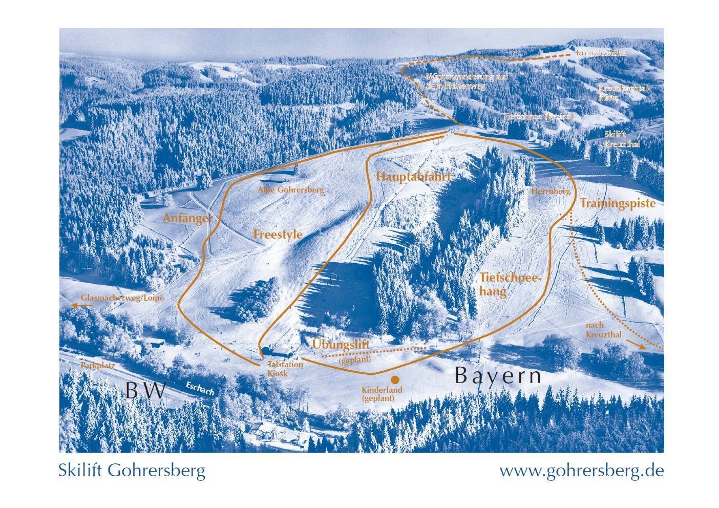 Gohrersberg – Kreuzthal trail map
