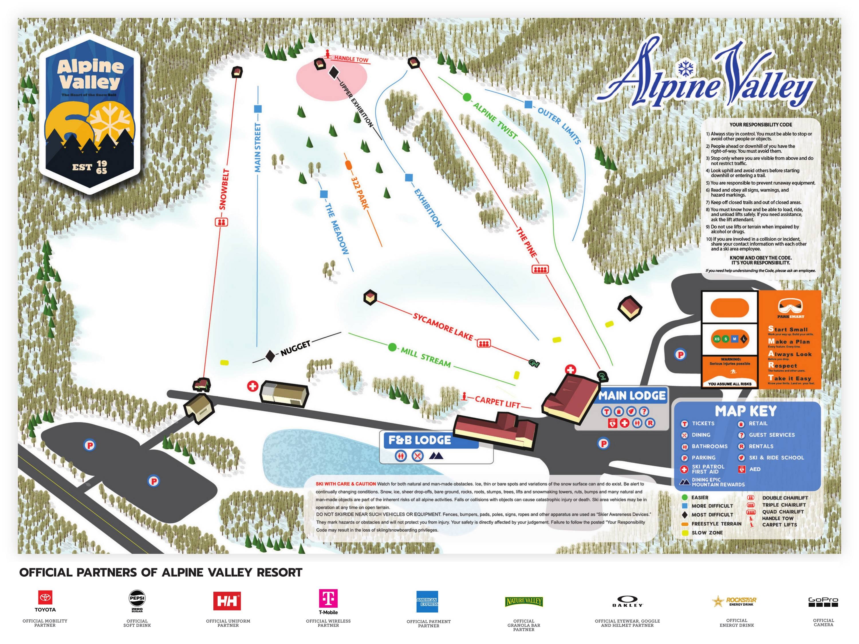 Alpine Valley Ohio trail map