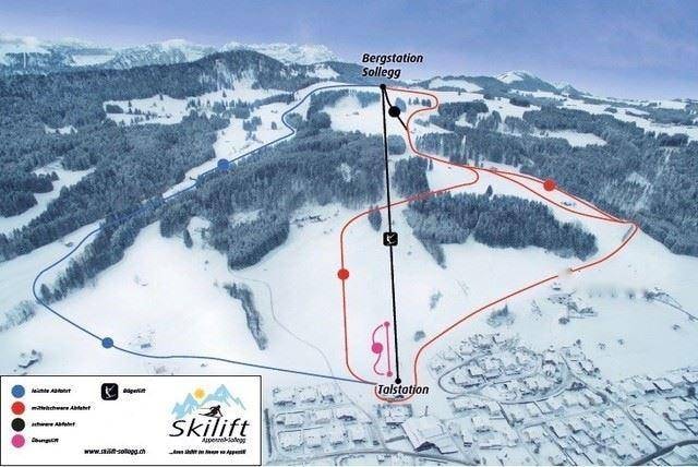 Sollegg – Appenzell trail map