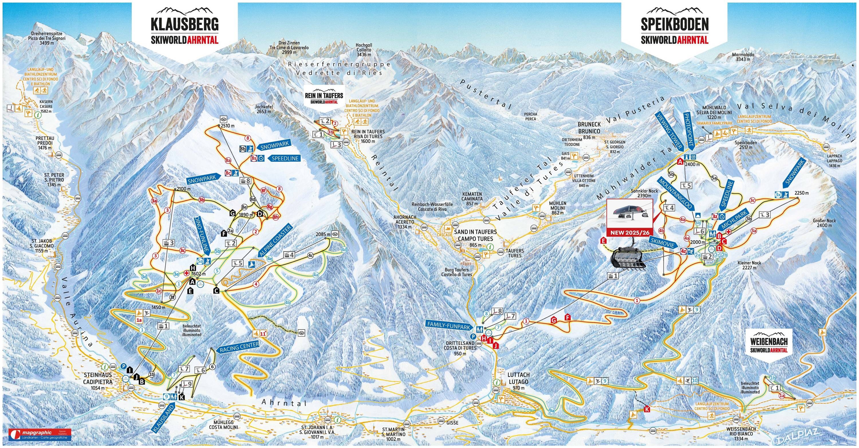 Klausberg – Skiworld Ahrntal trail map