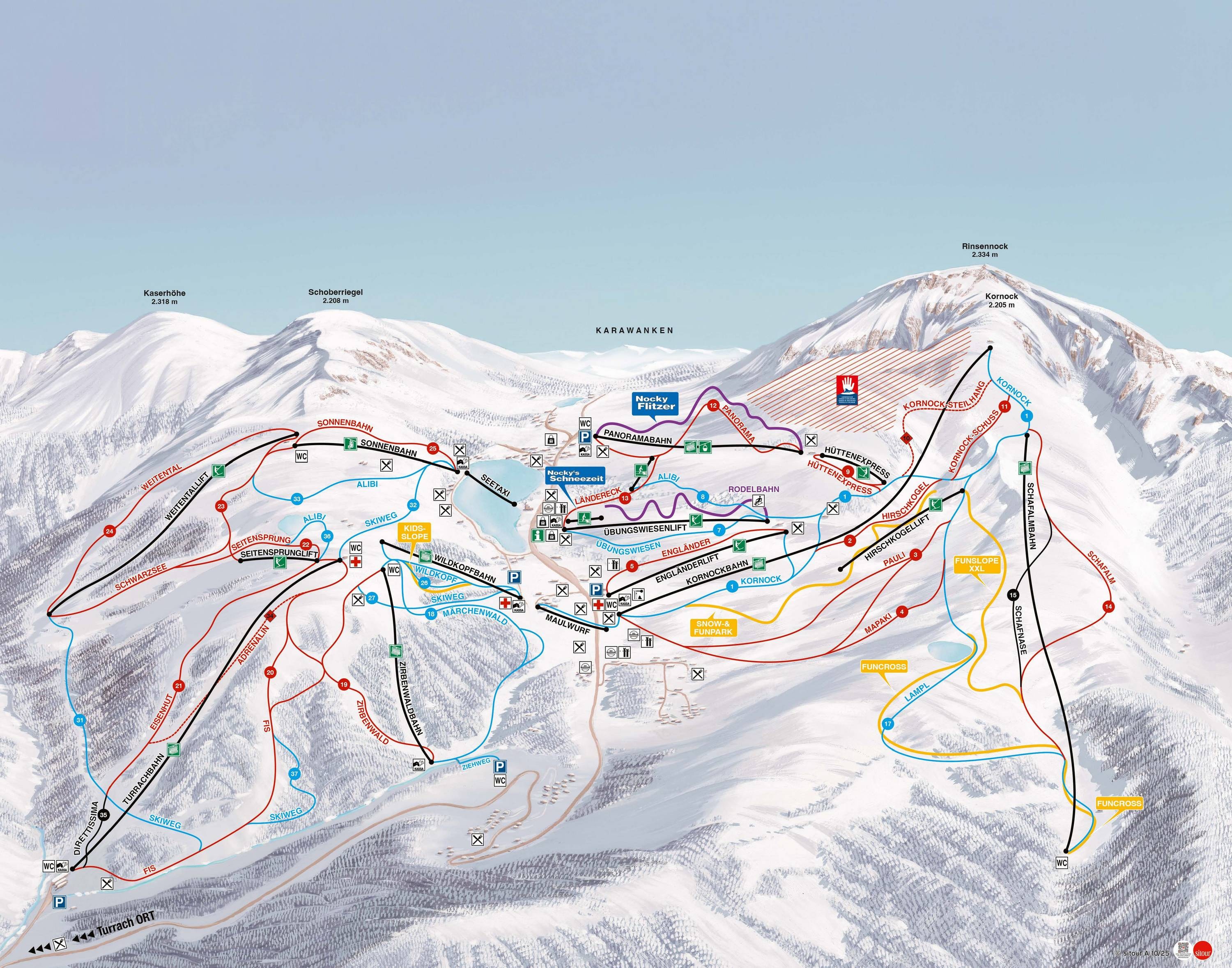 Turracher Höhe trail map