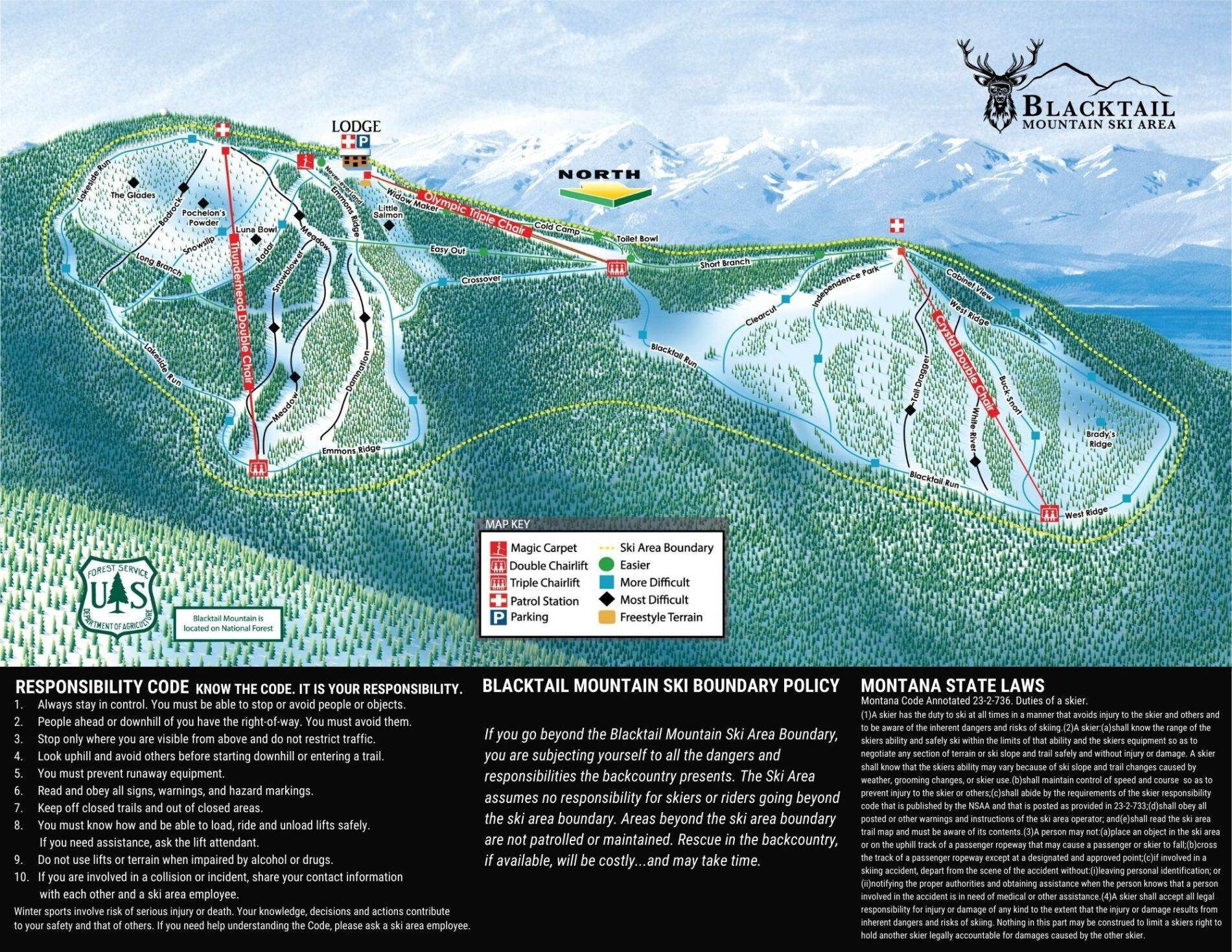 Blacktail Mountain trail map