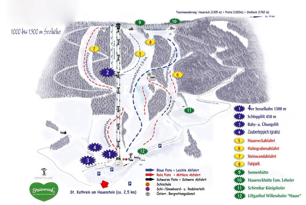 Hauereck – St. Kathrein am Hauenstein trail map