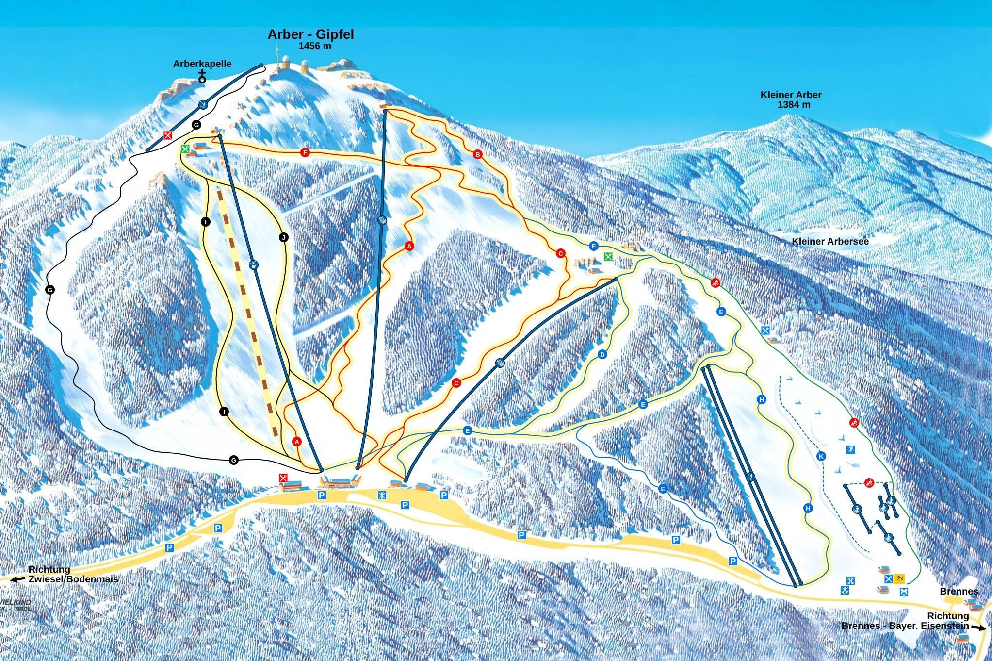 Arber trail map