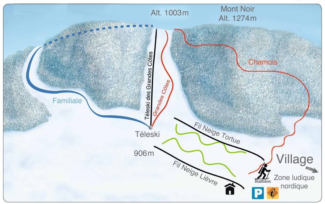 Foncine le Haut trail map
