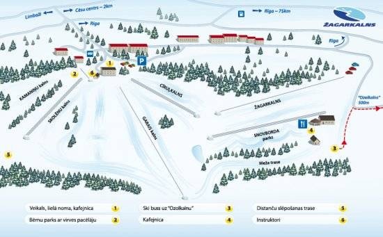 Žagarkalns trail map