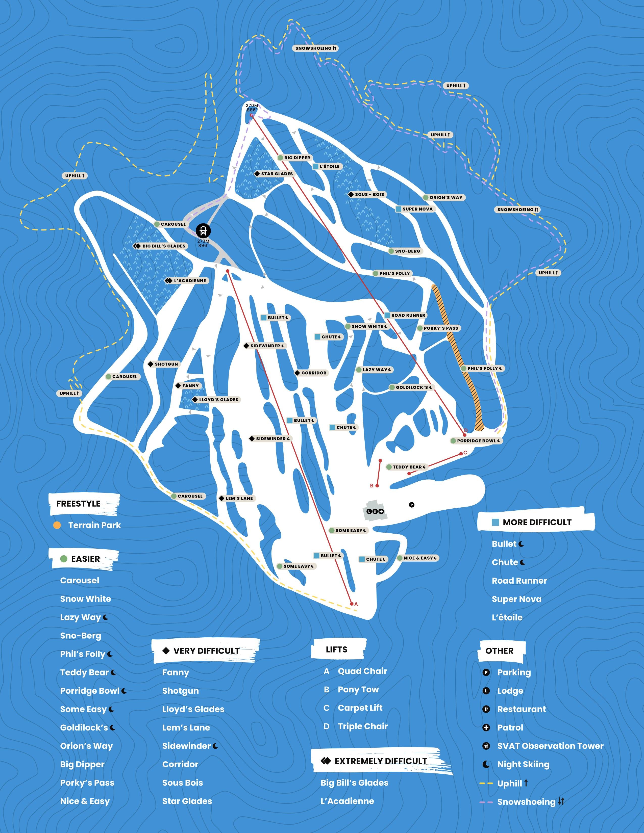Poley Mountain trail map