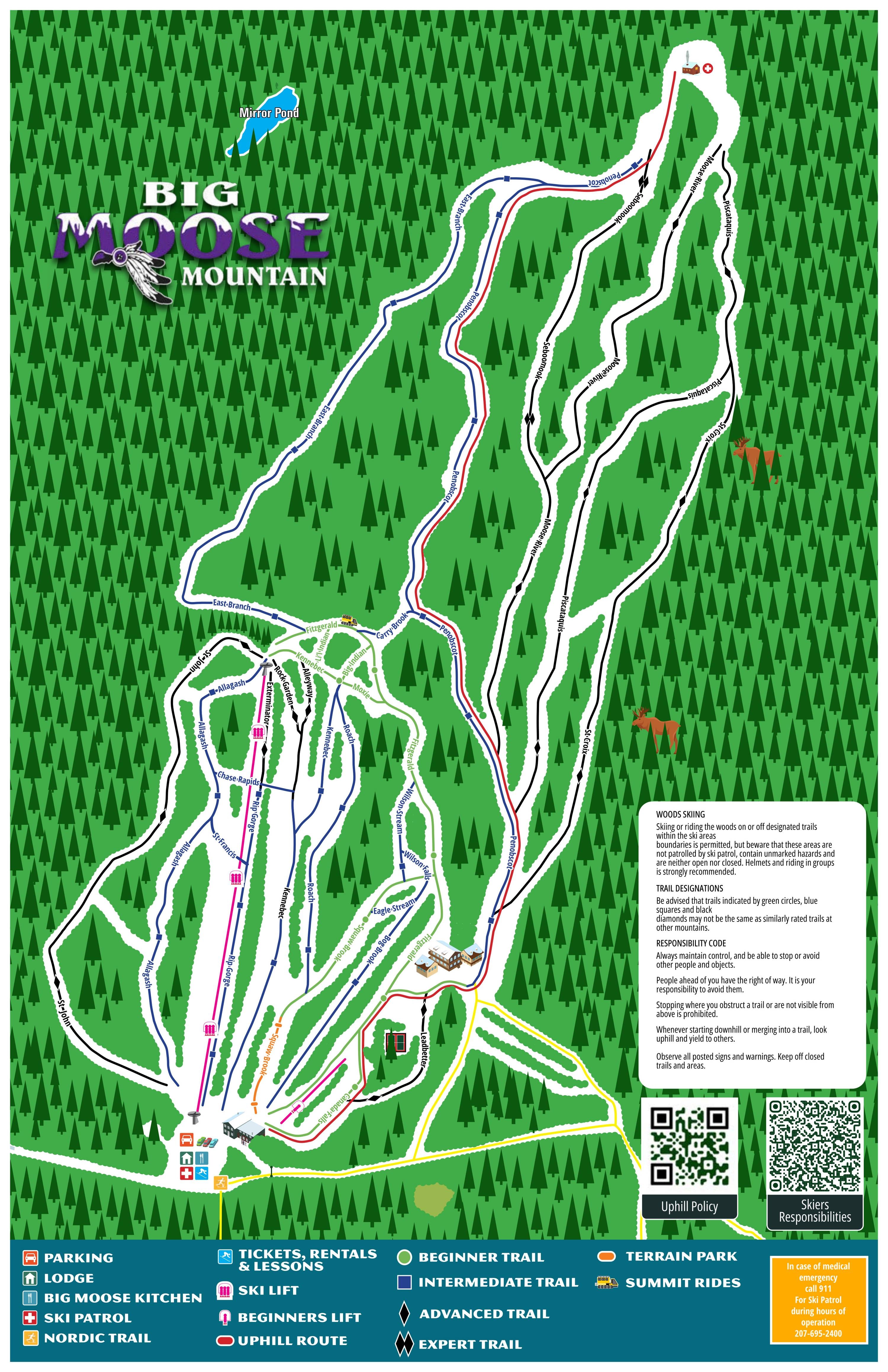 Big Moose trail map