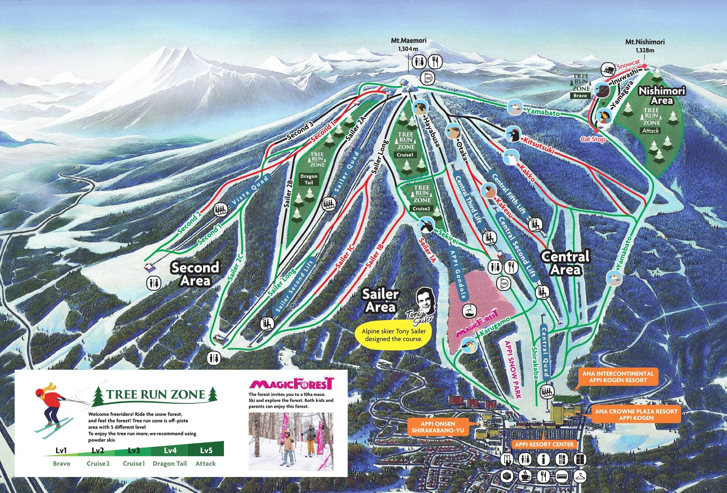 Appi Kogen trail map