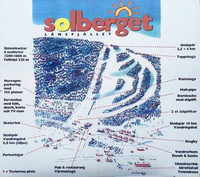 Solbergsbacken trail map