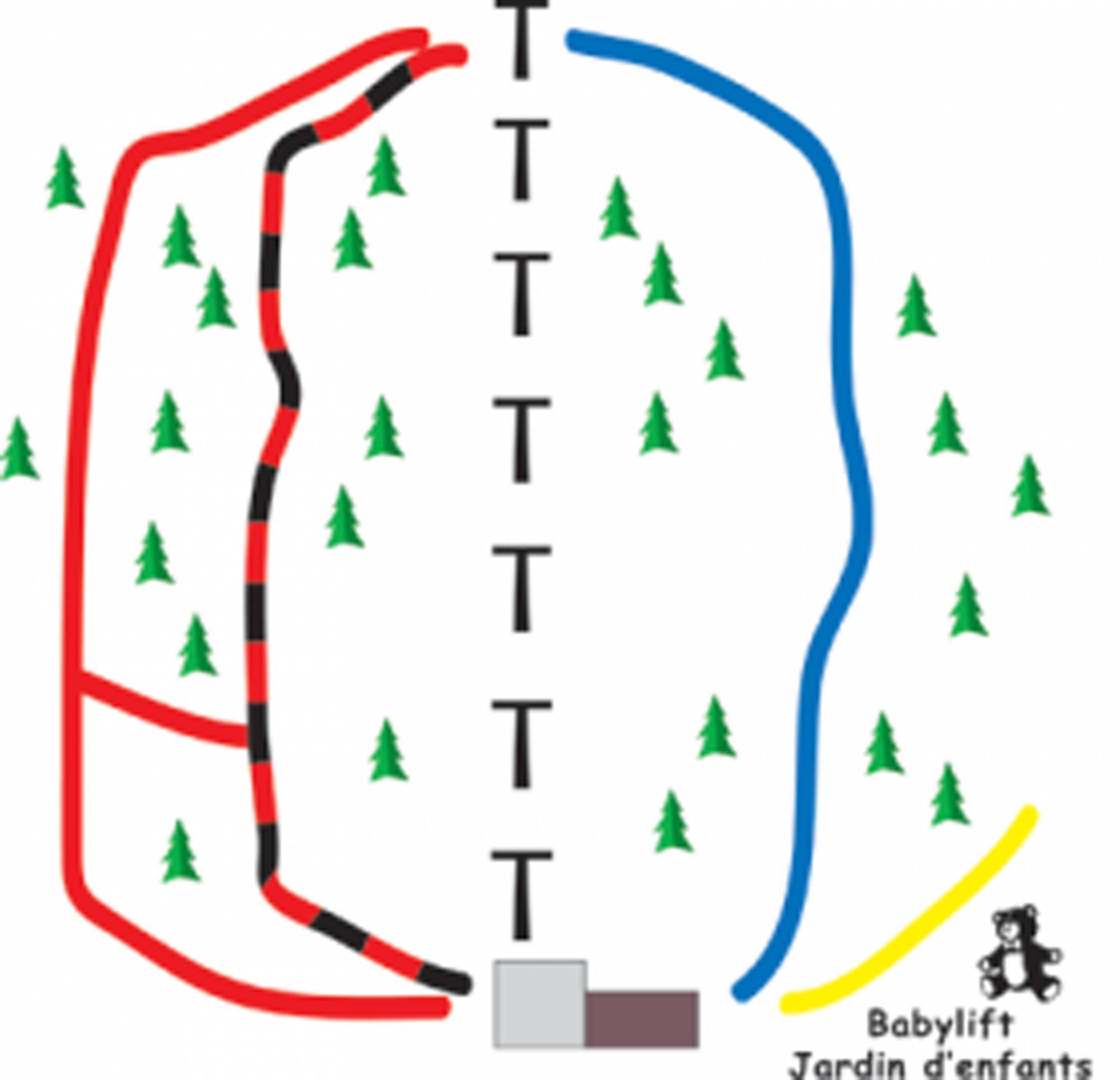 Les Genevez trail map