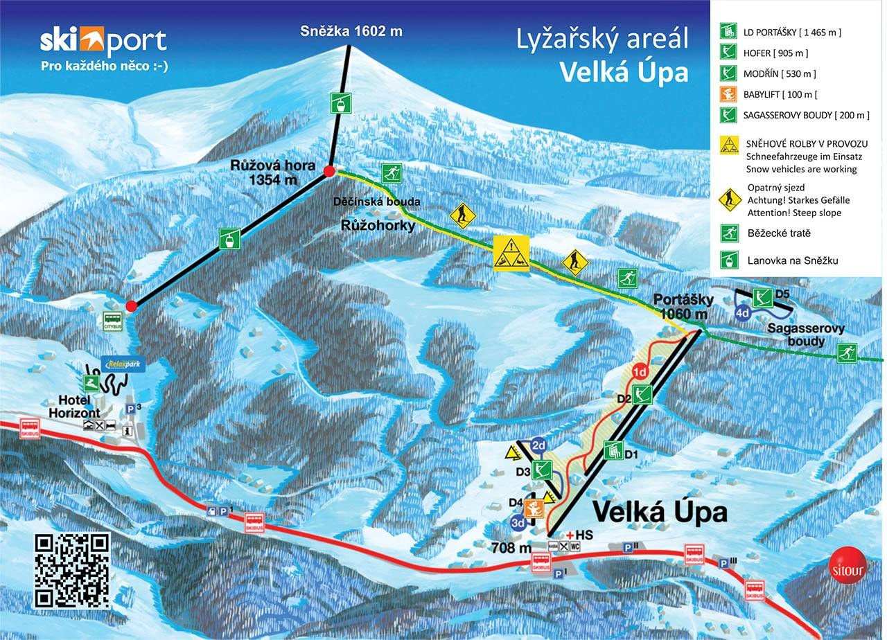 Velká Úpa trail map