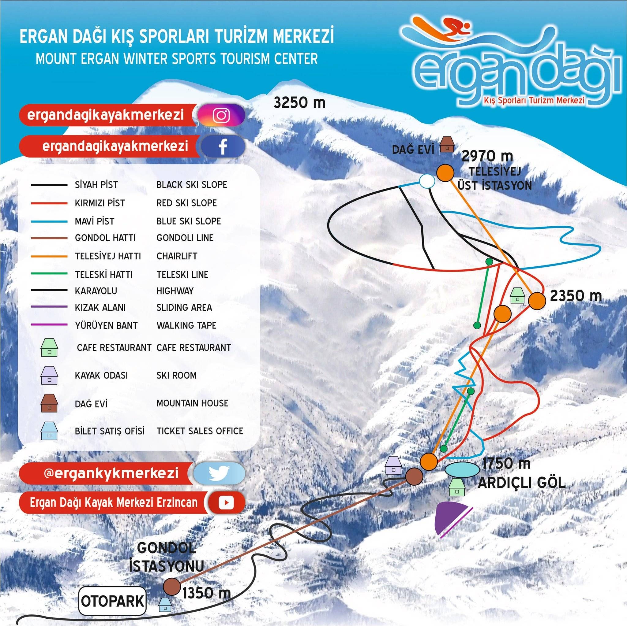 Ergan Dağı trail map