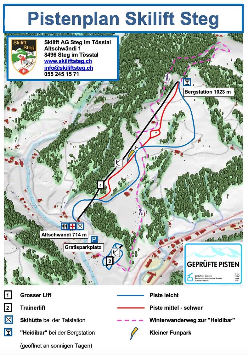 Steg im Tösstal trail map