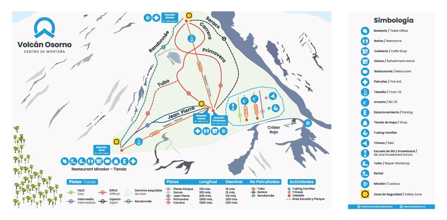 Osorno trail map