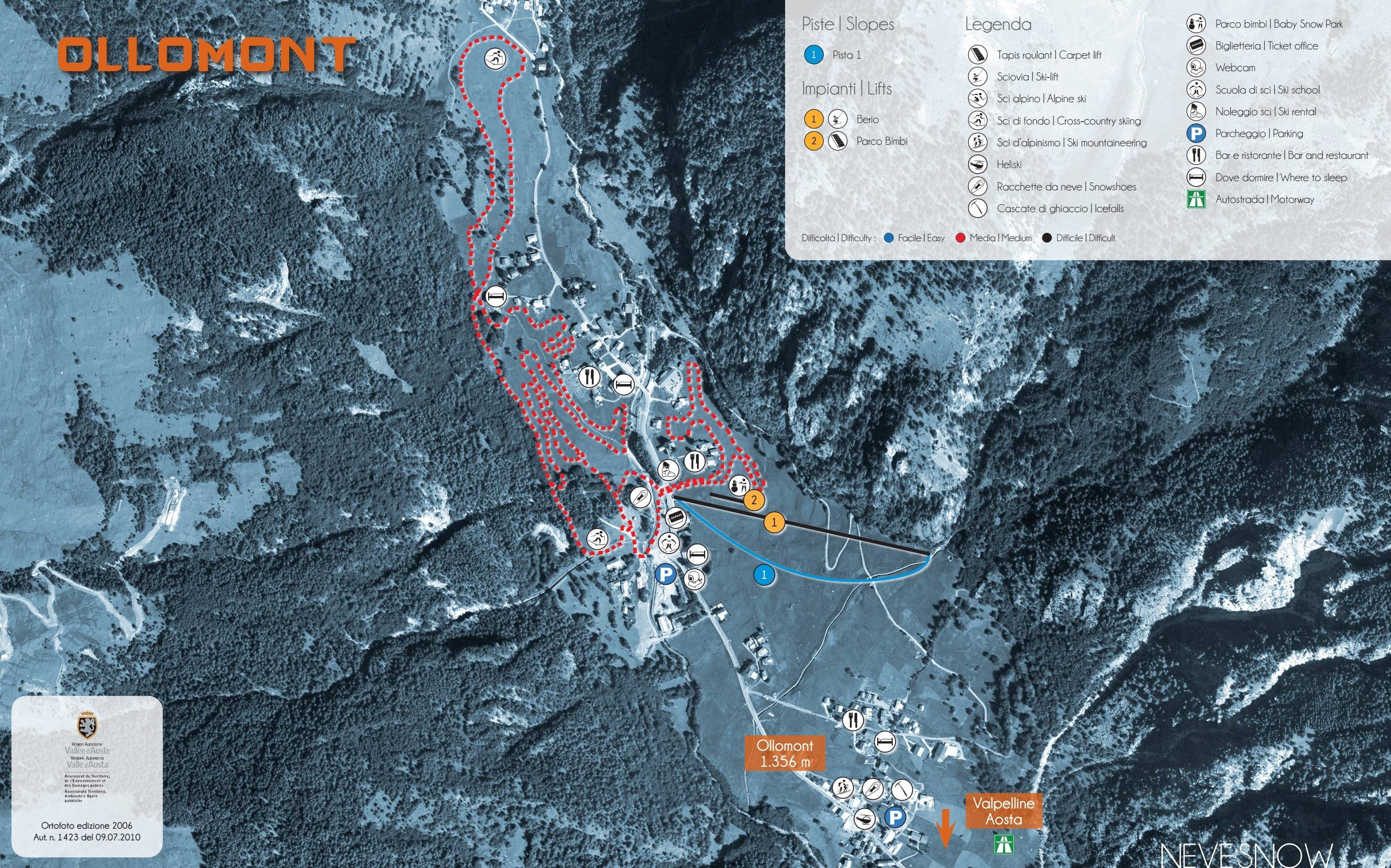 Ollomont trail map