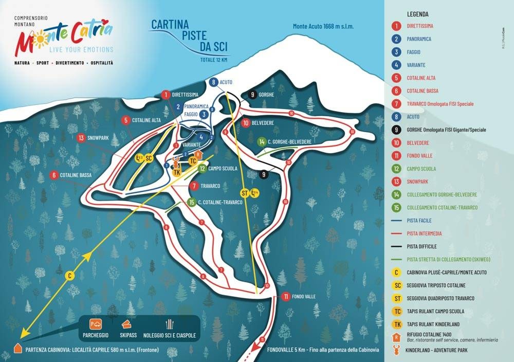 Monte Catria trail map