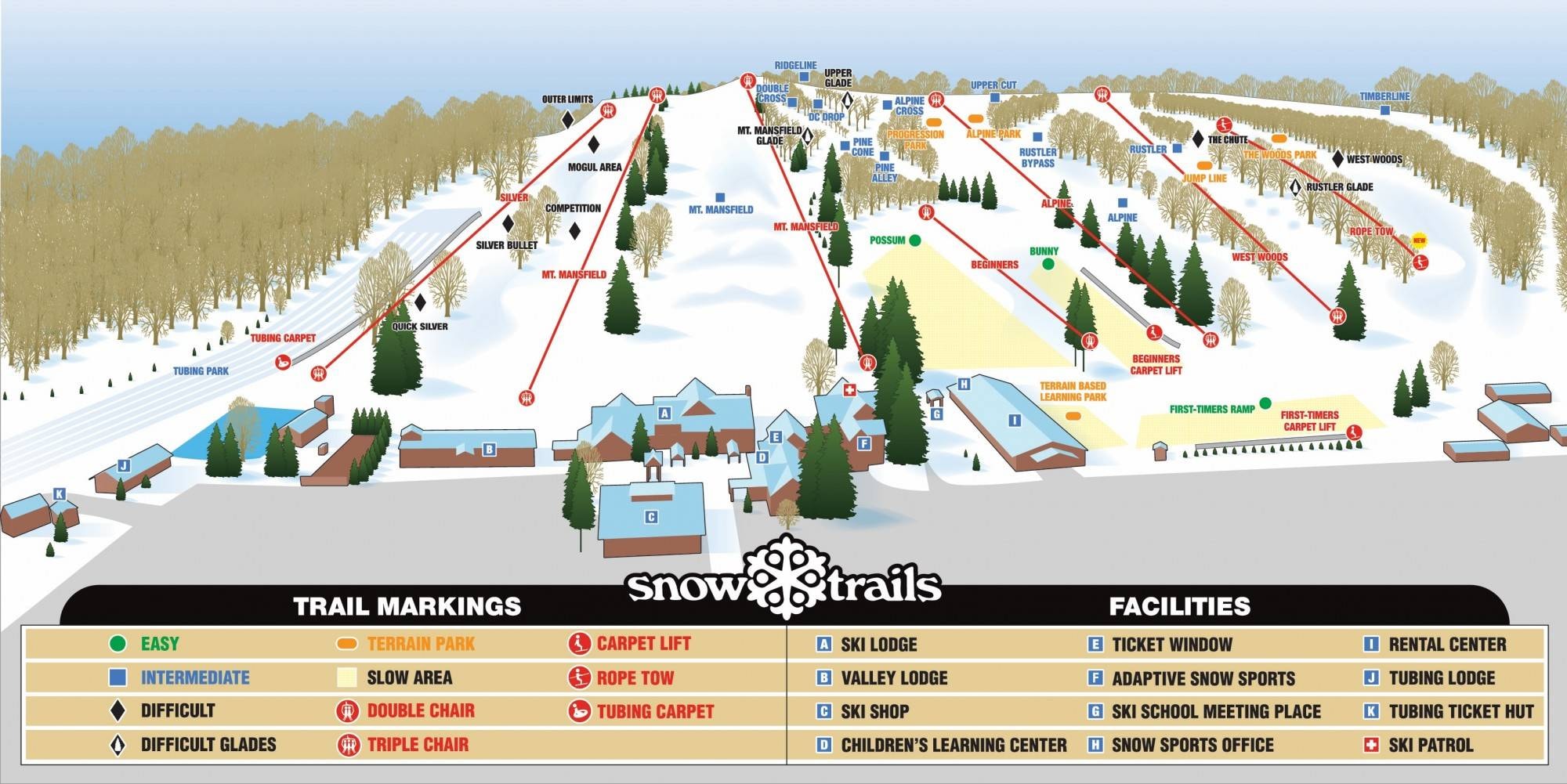 Snow Trails trail map