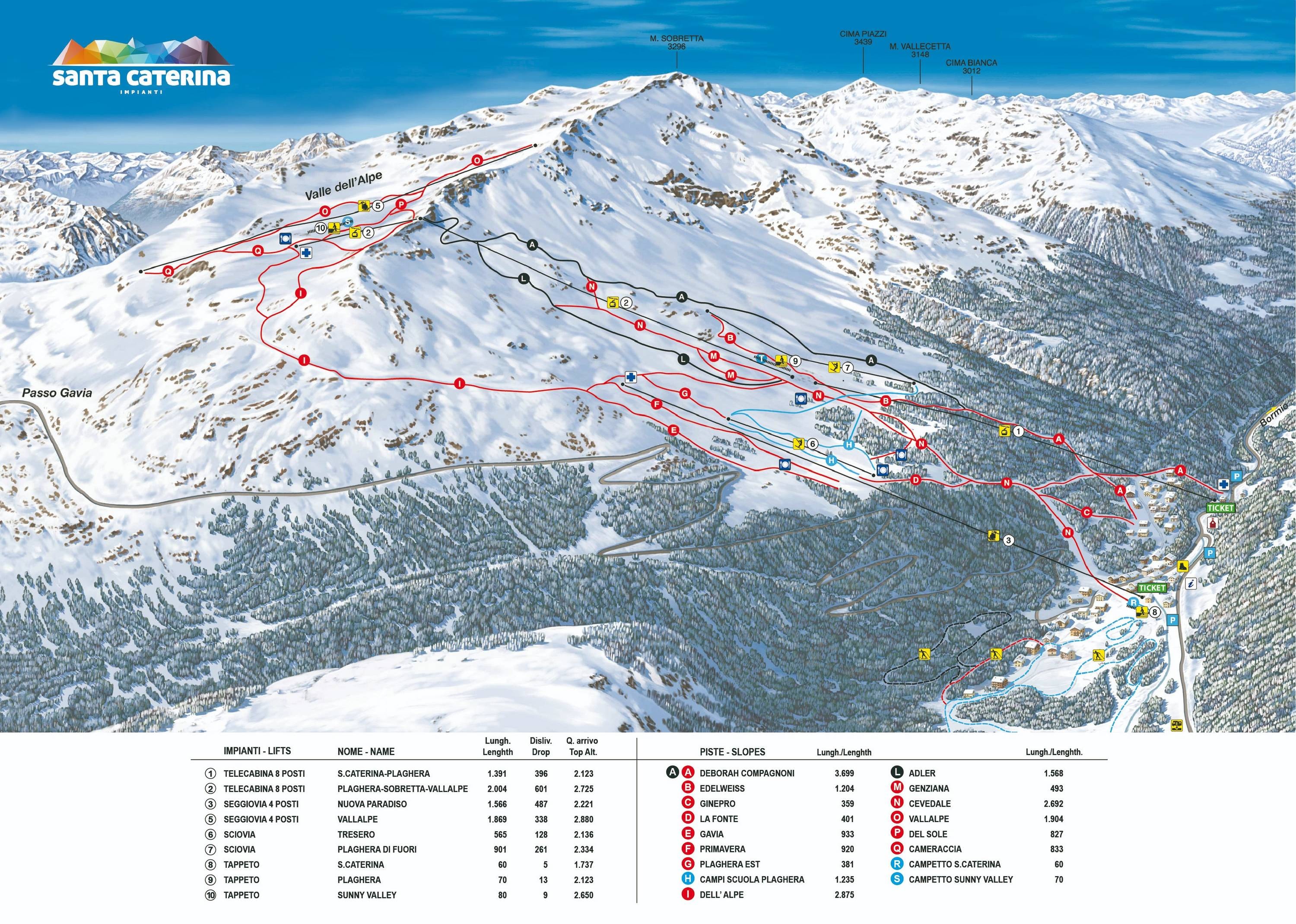 Santa Caterina Valfurva trail map