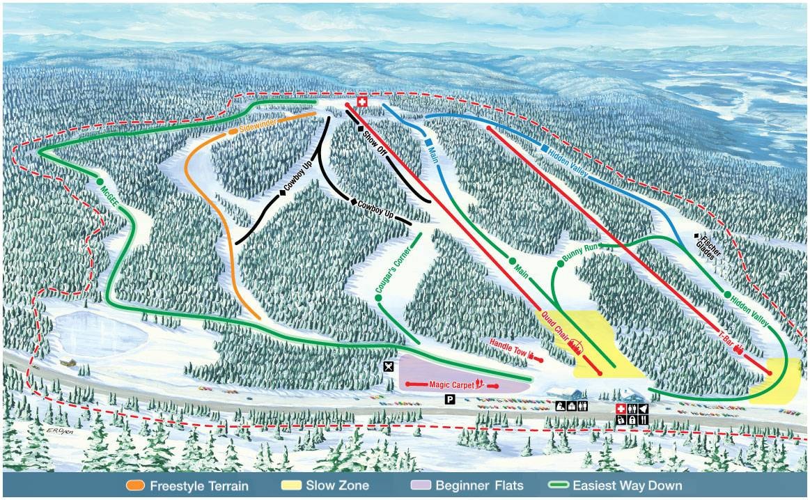 Hidden Valley (AB) trail map