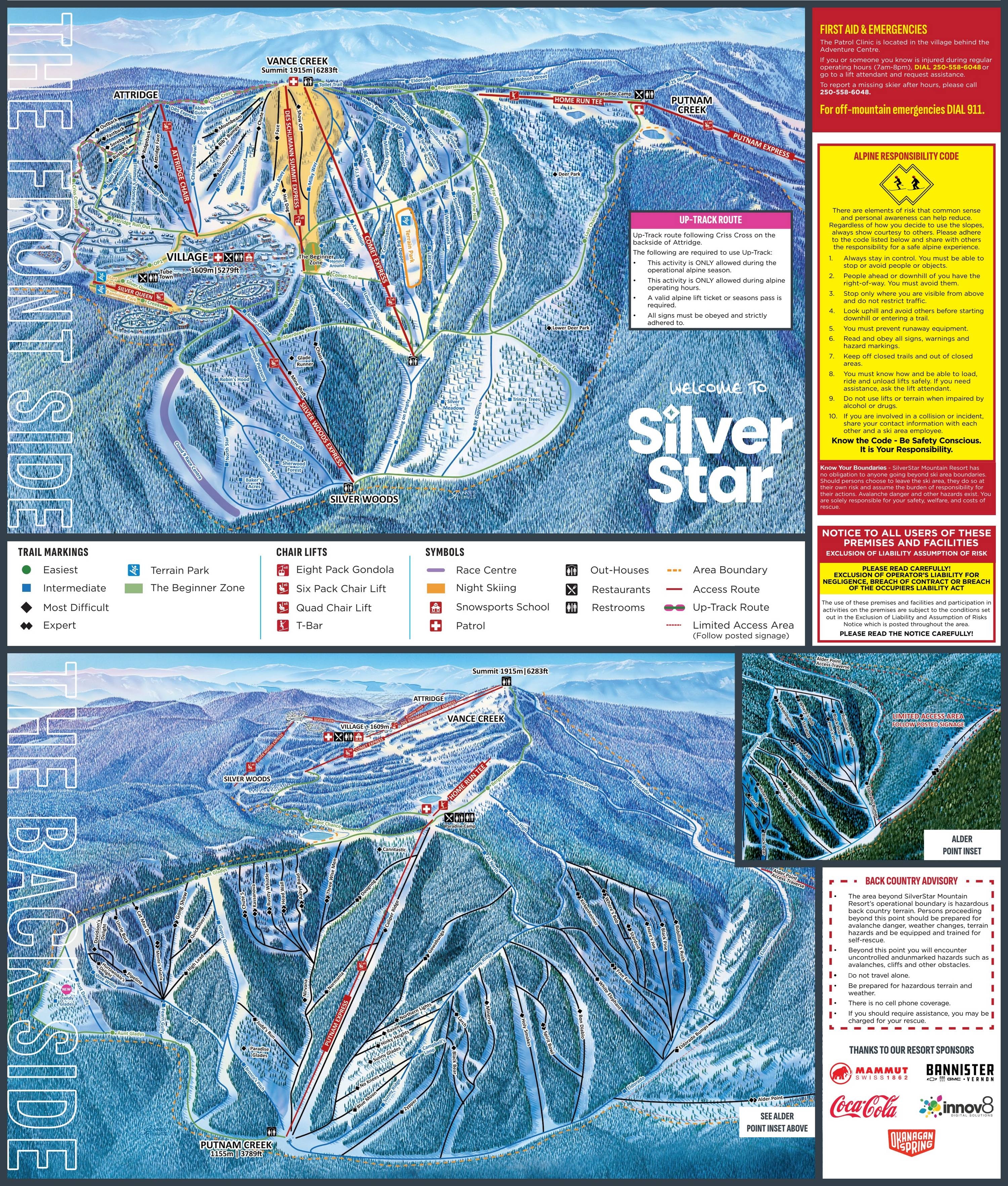 SilverStar trail map
