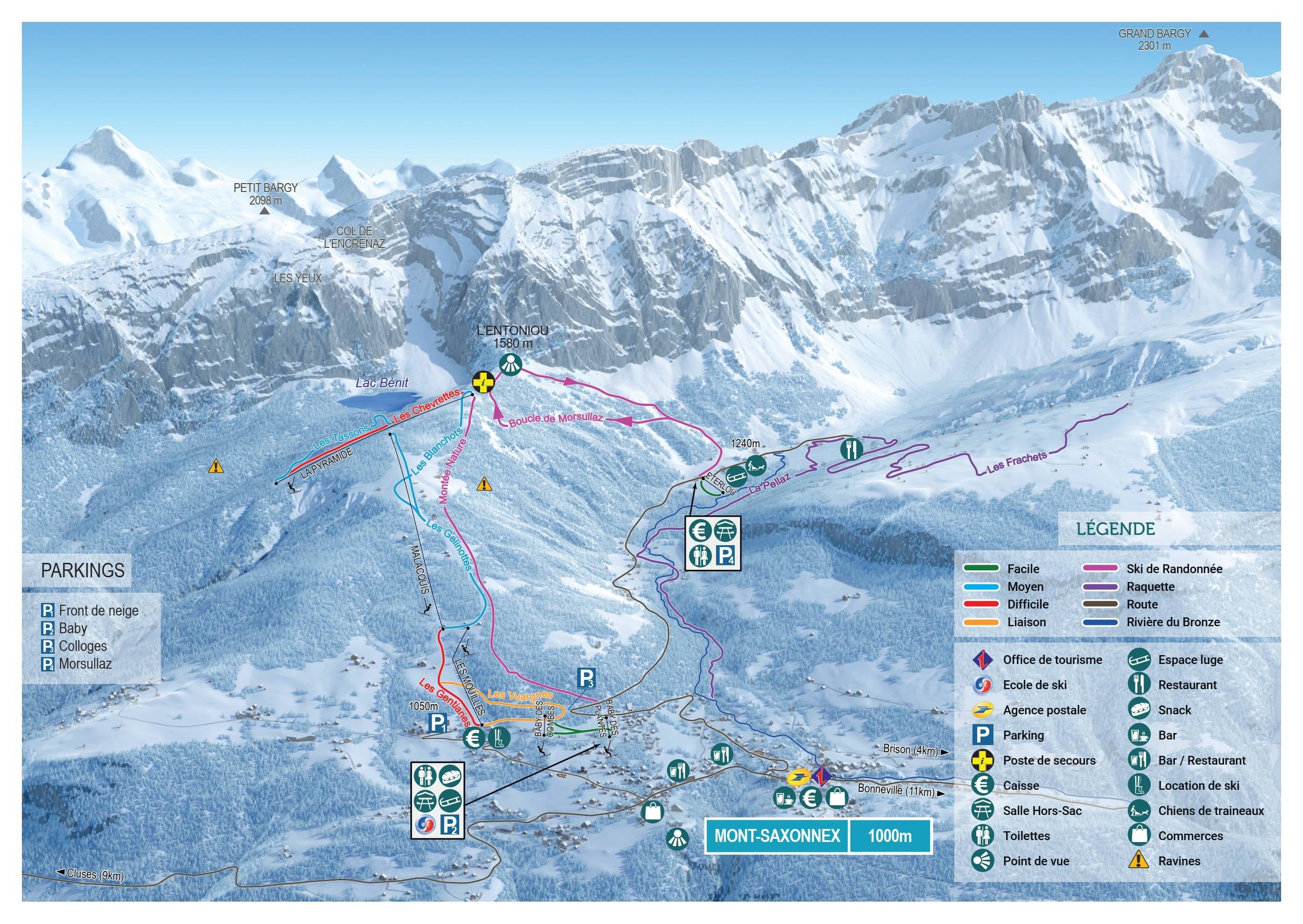 Mont Saxonnex trail map
