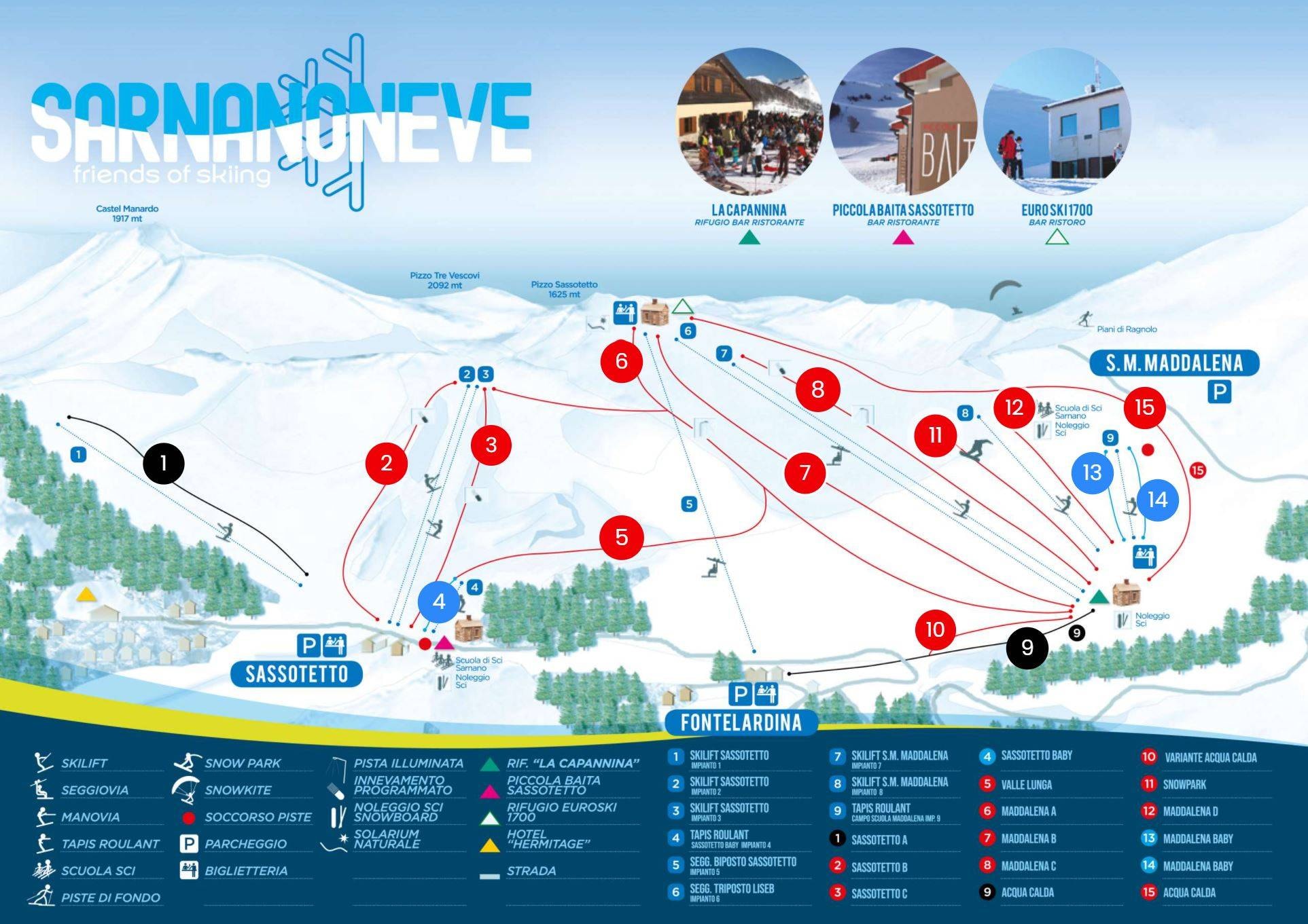 Sassotetto – Santa Maria Maddalena trail map