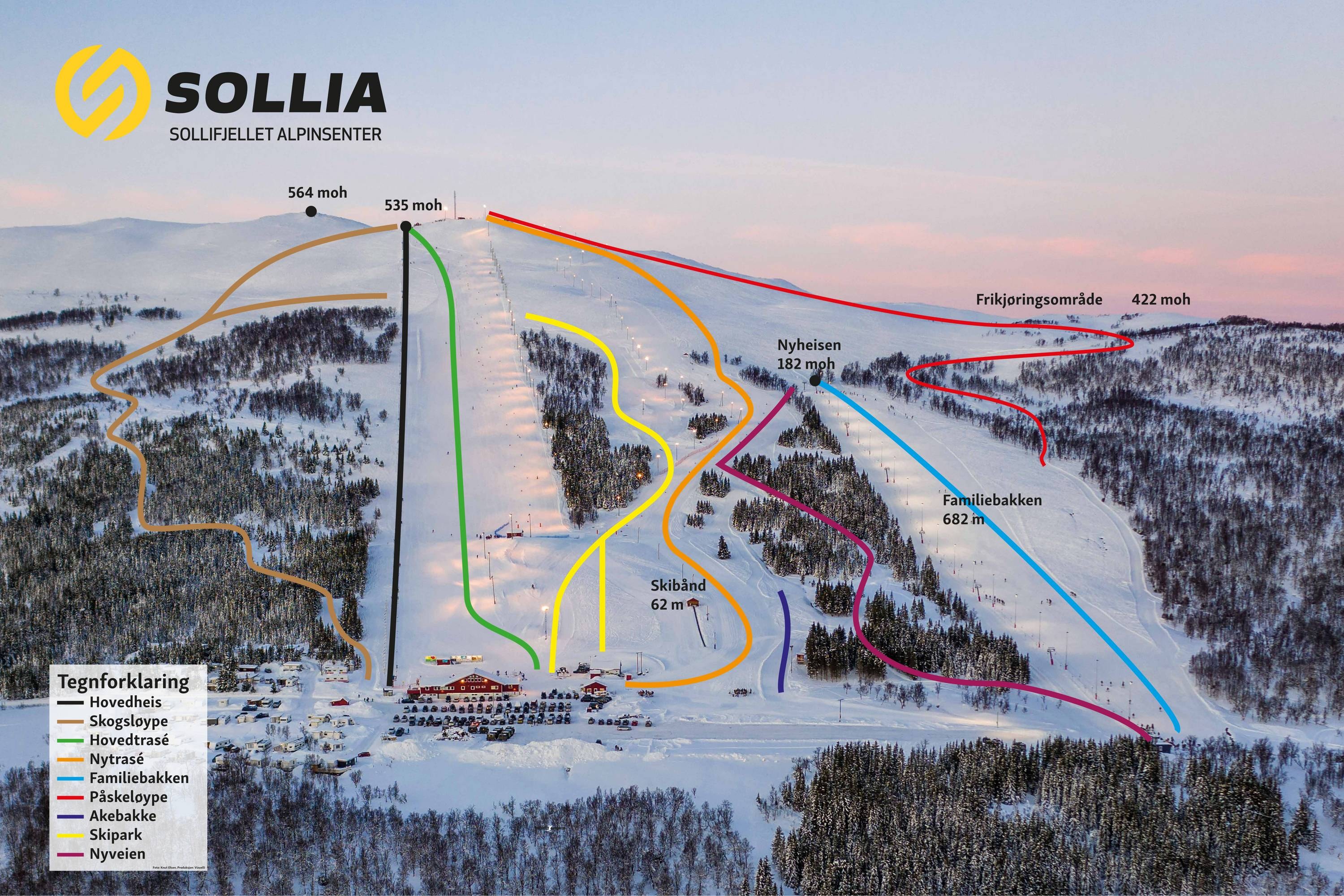 Sollifjellet trail map