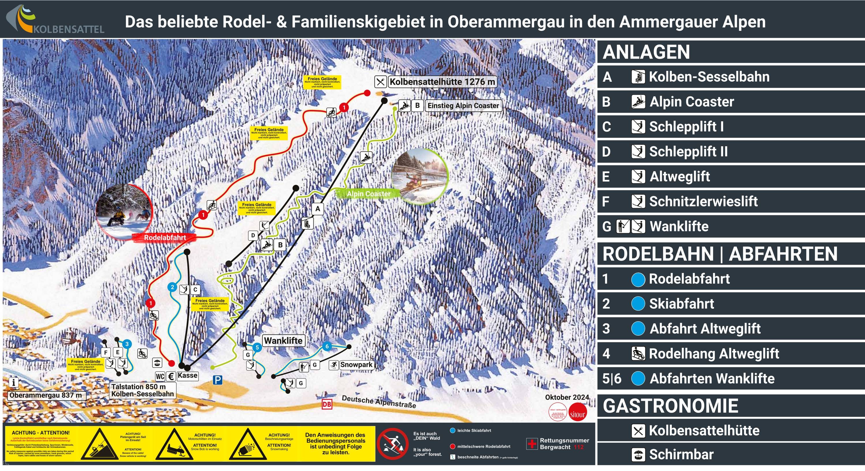Kolbensattel – Oberammergau trail map