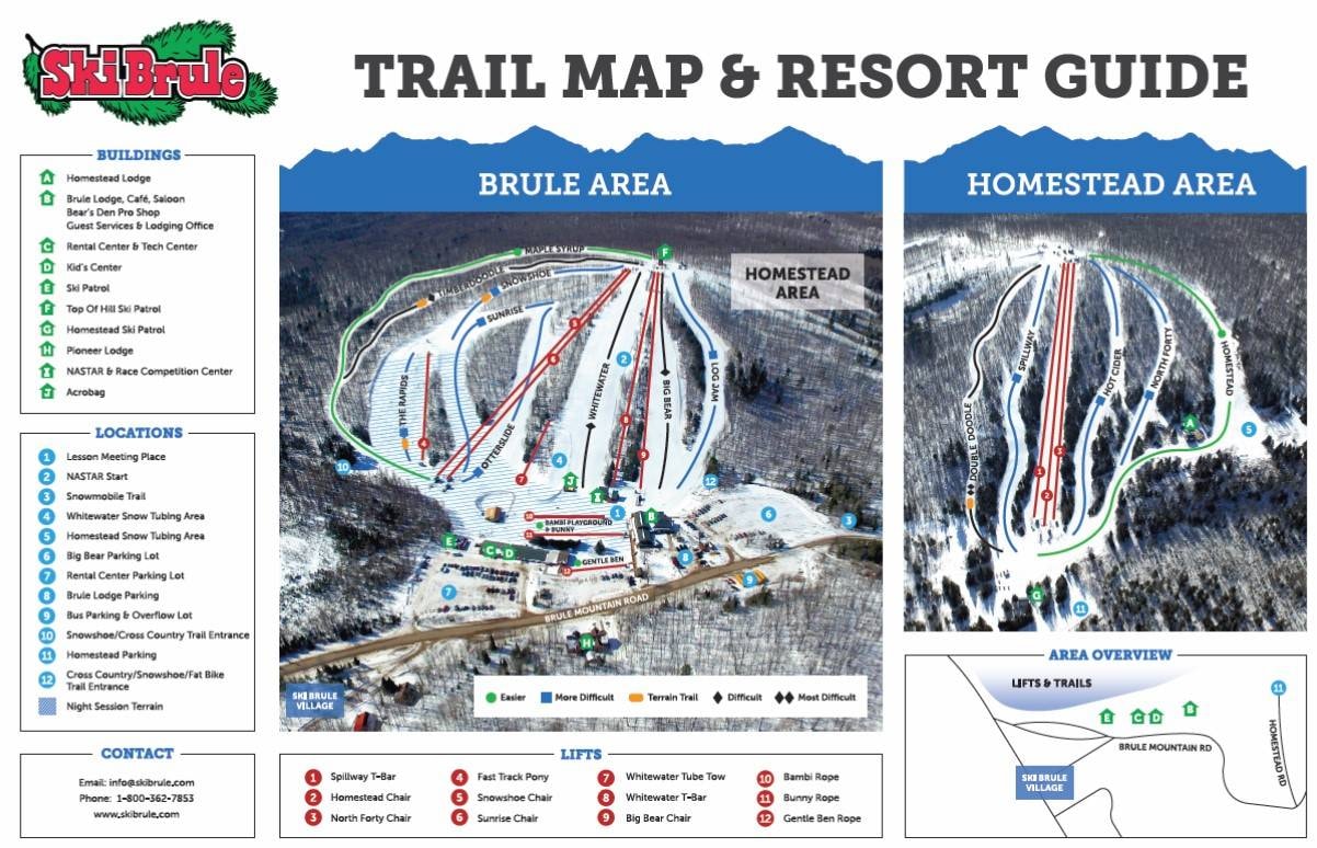 Ski Brule trail map