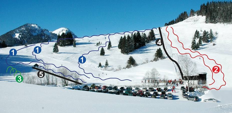 Sonnenhanglifte – Unterjoch trail map