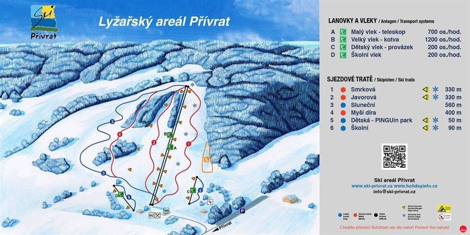 Přívrat trail map