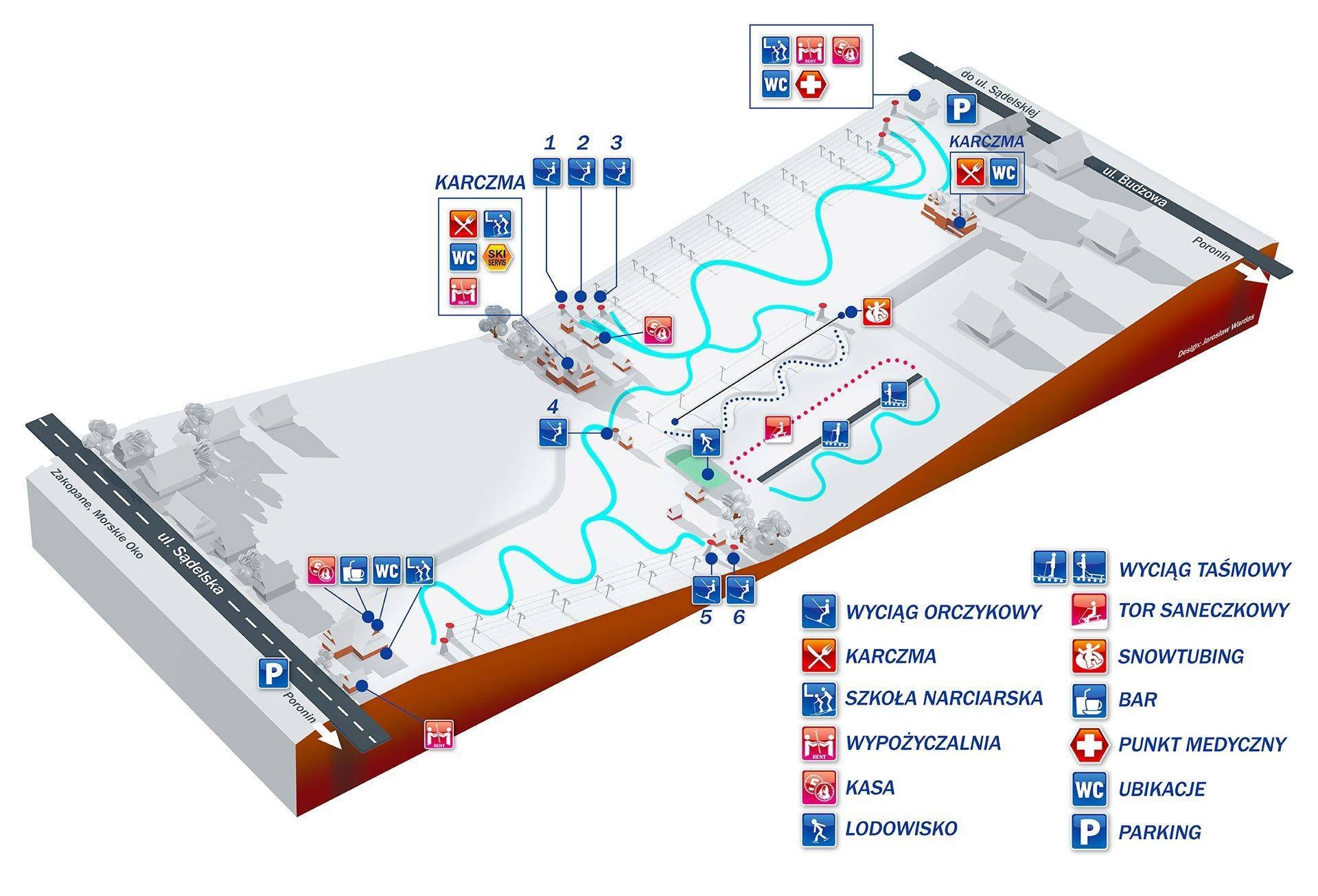 Murzasichle trail map