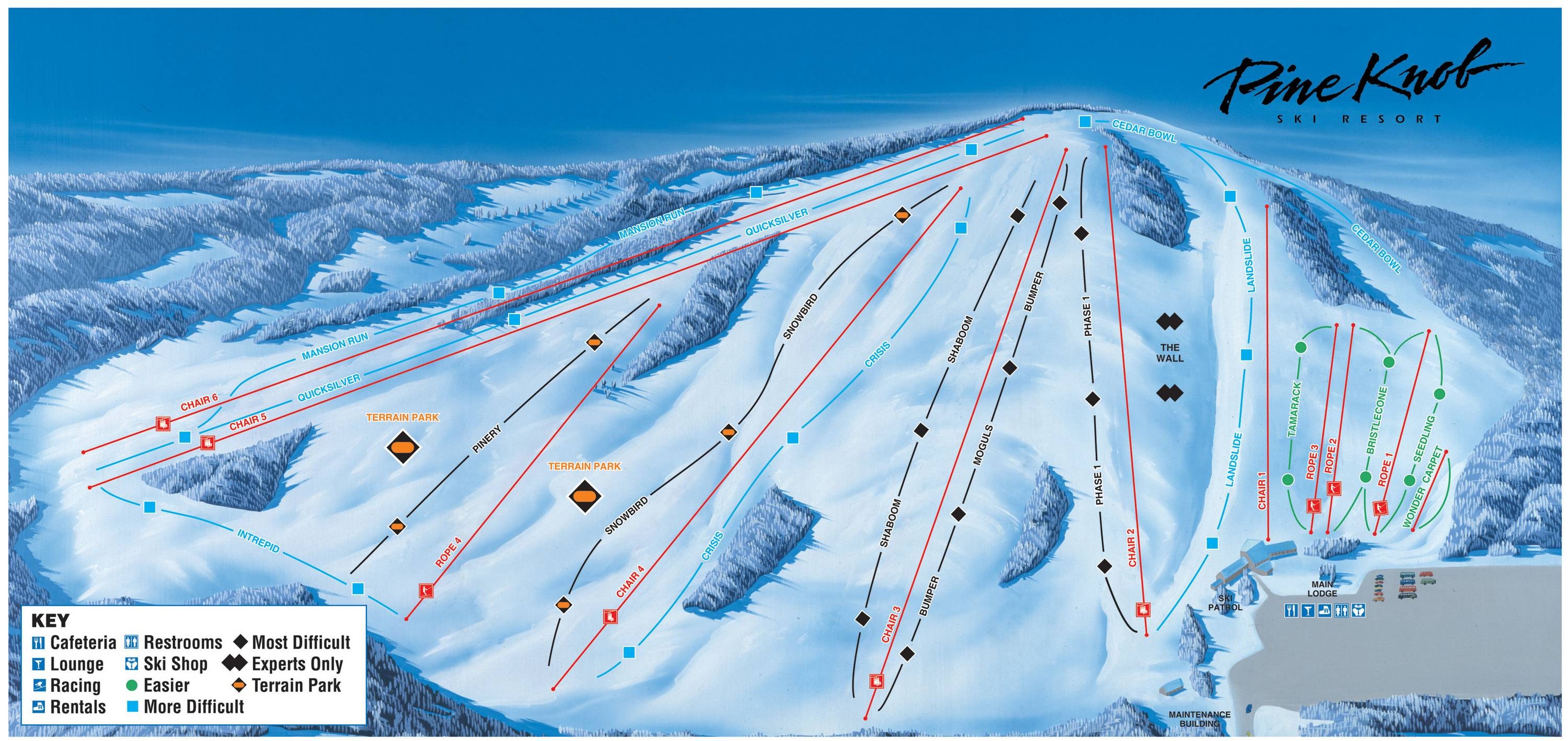 Pine Knob trail map