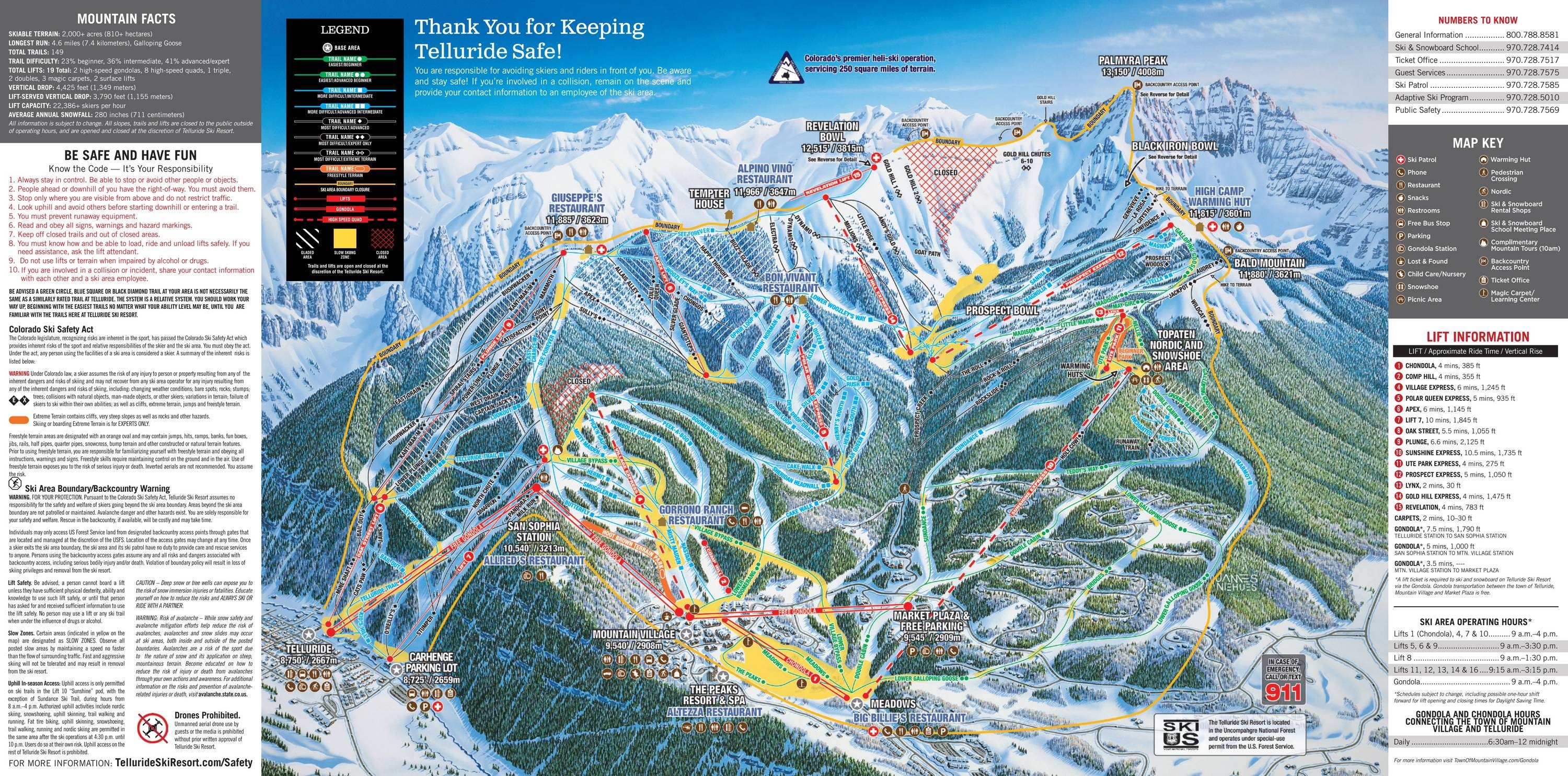 Telluride trail map